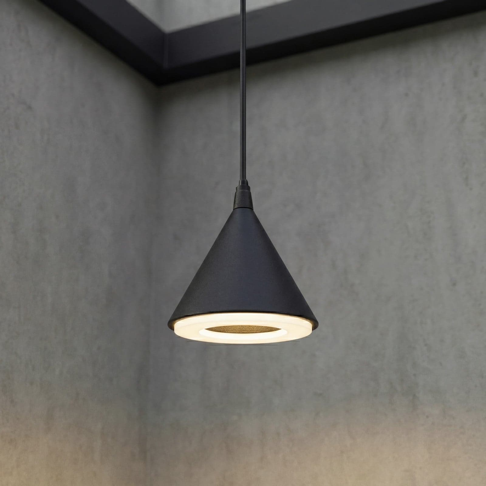 Soran utendørs LED-pendellampe, svart, metall, IP44, Ø 15 cm – Lindby - Moderne - Med en lyskilde
