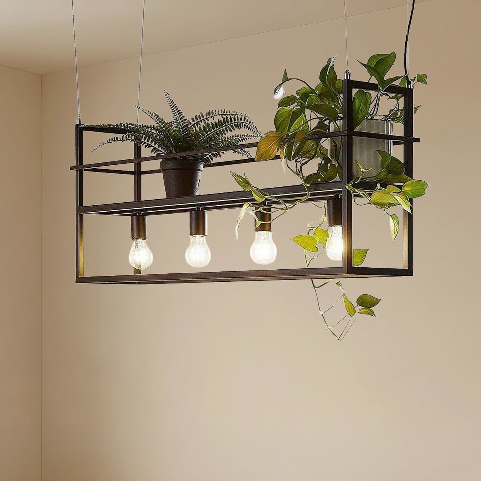 Grisela pendellampe, svart – Lindby - Stue - Moderne - Metall - Med flere lyskilder