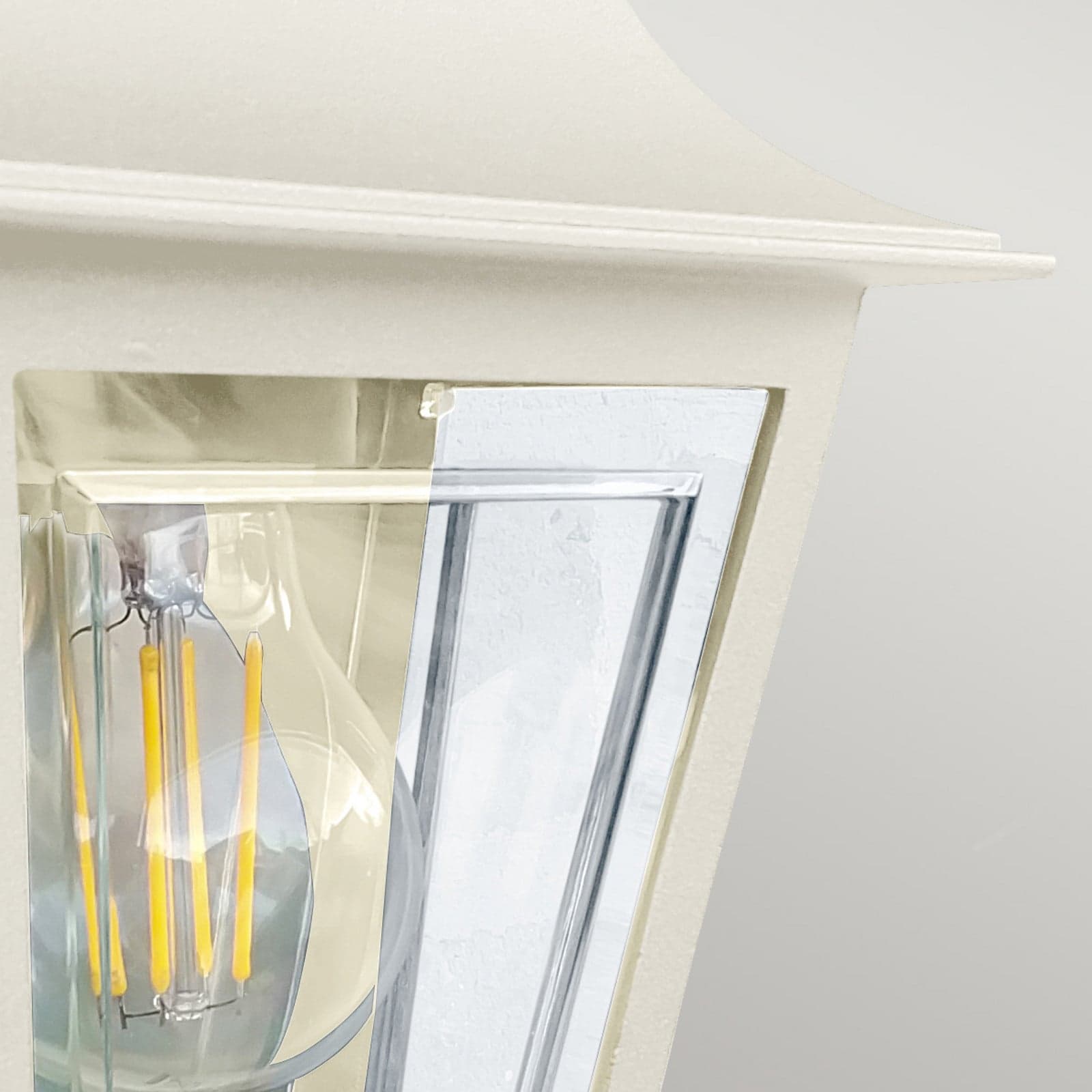 Deco Lane utendørs vegglampe, kremfarget, aluminium, IP44 – Elstead - Terrasse - Maritim - Lykt