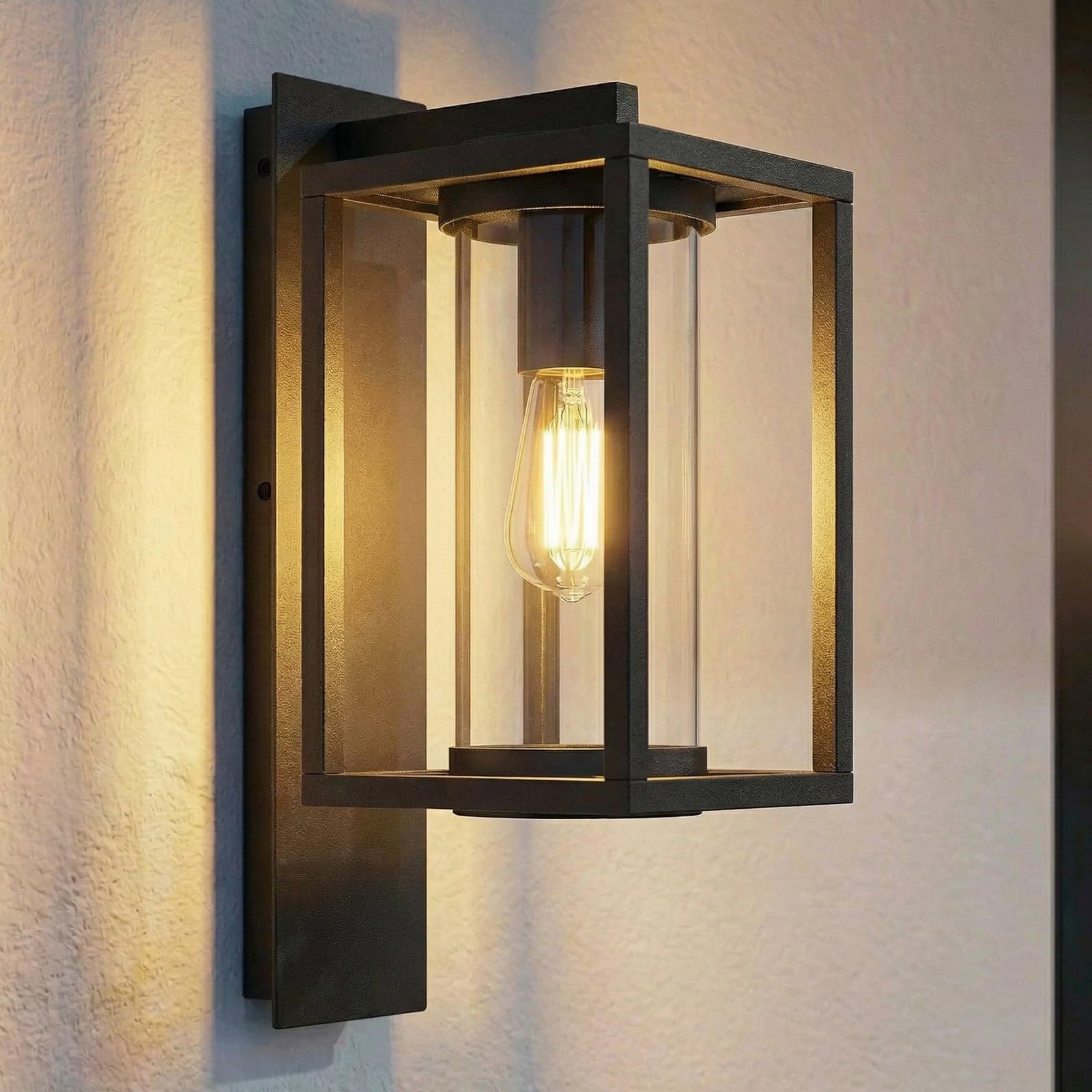 Ferda Down utendørs vegglampe IP44 Graphite - Lucande - Terrasse - Moderne - Aluminium - Med en lyskilde