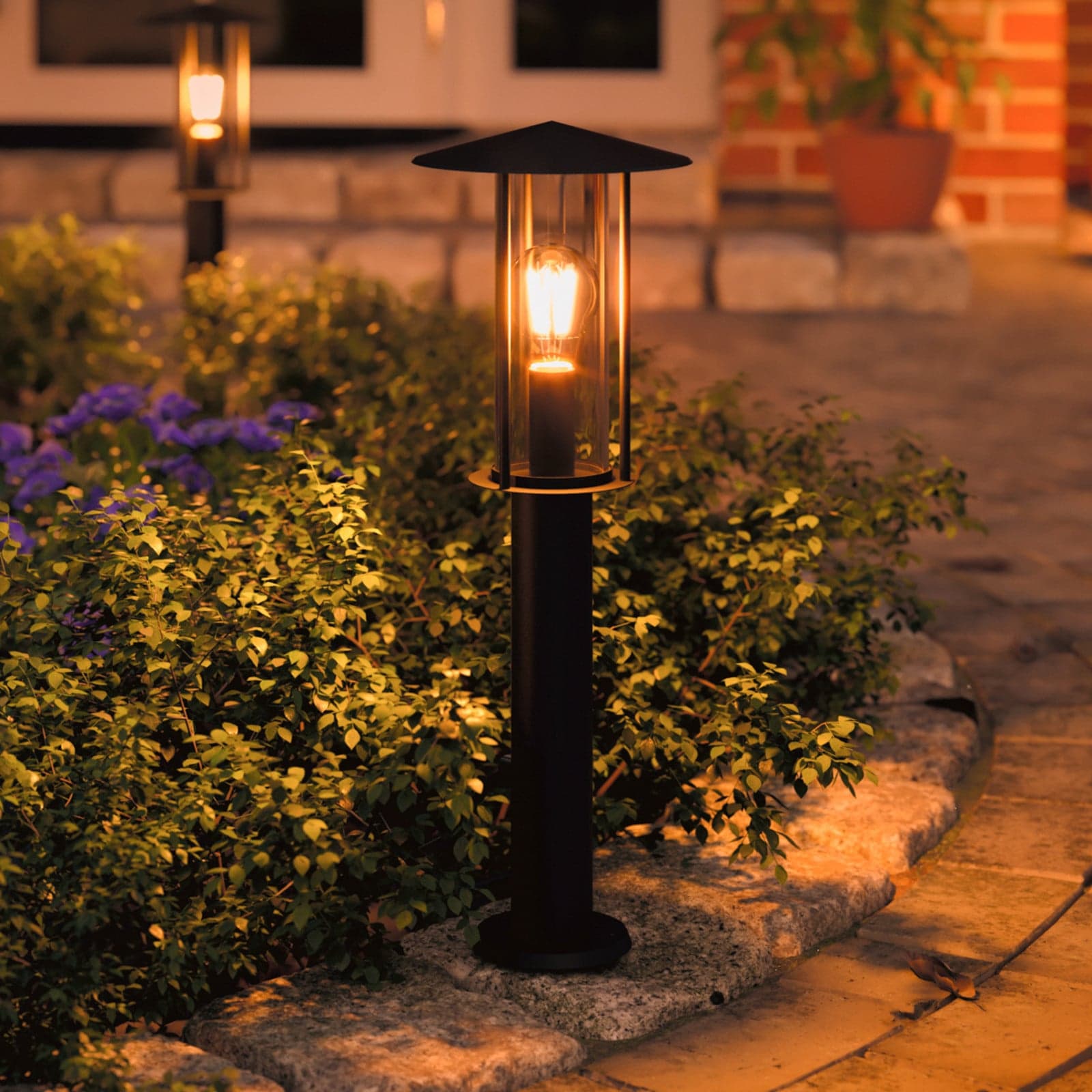 Klassisk LED-veilampe, høyde 50 cm, IP44, 2 200 K – Paulmann Classic - Metall - Med en lyskilde