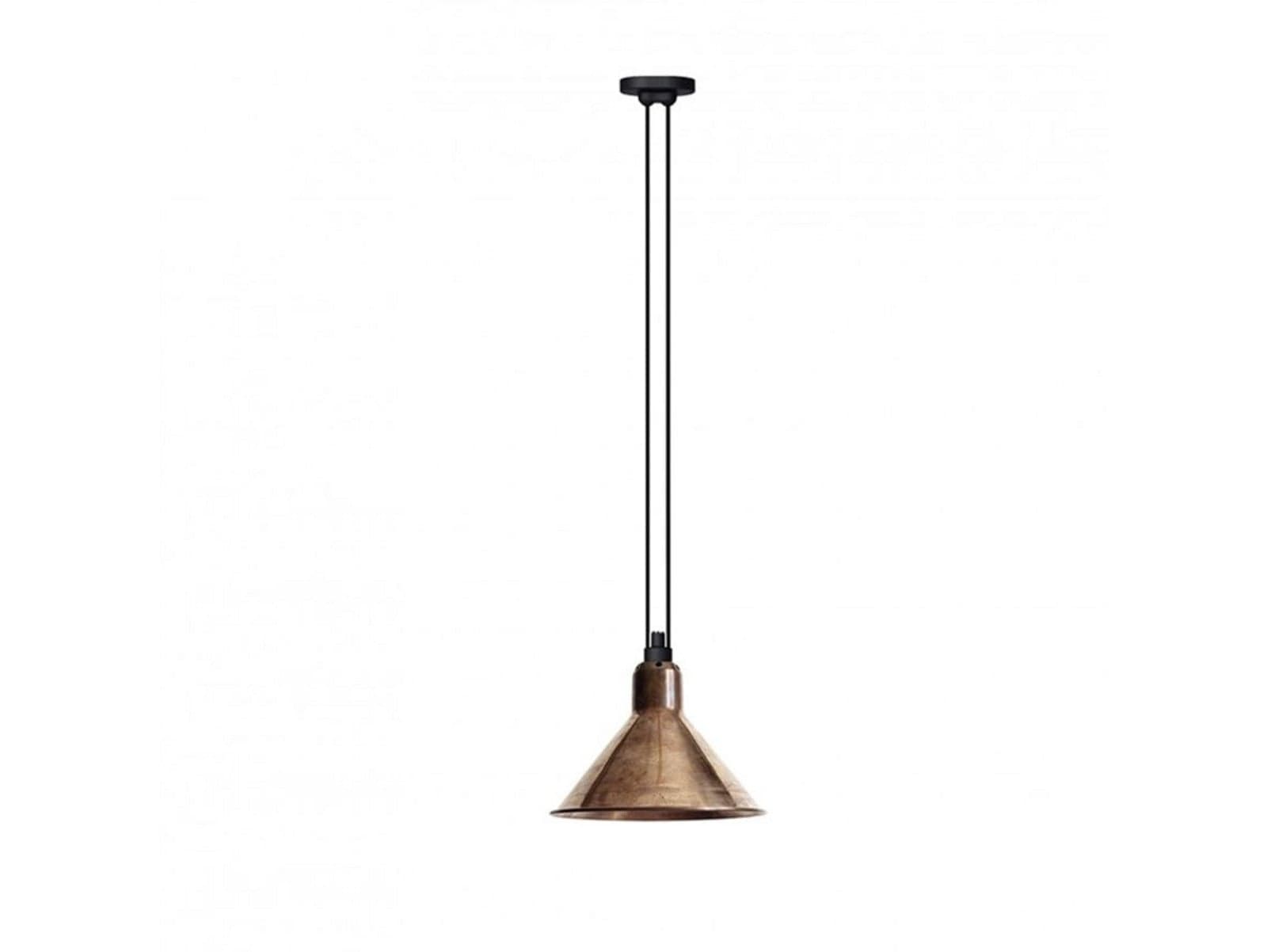 Lampe Gras 322 XL pendellampe, konisk, råkobber/hvit – DCW - Stue - Metall