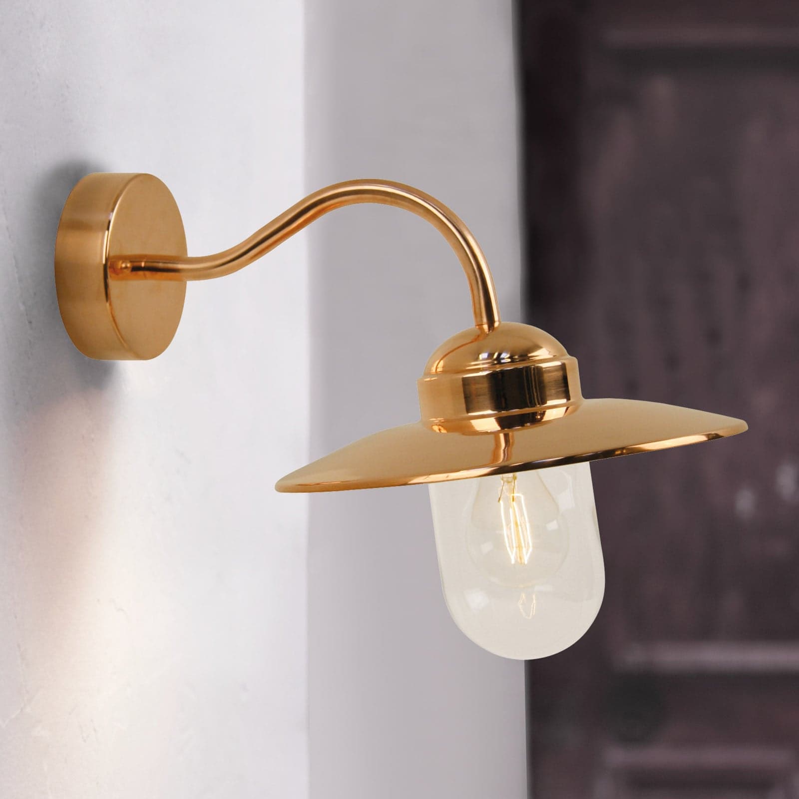 Luxembourg Utendørs Vegglampe Copper - Nordlux - Metall - Med en lyskilde
