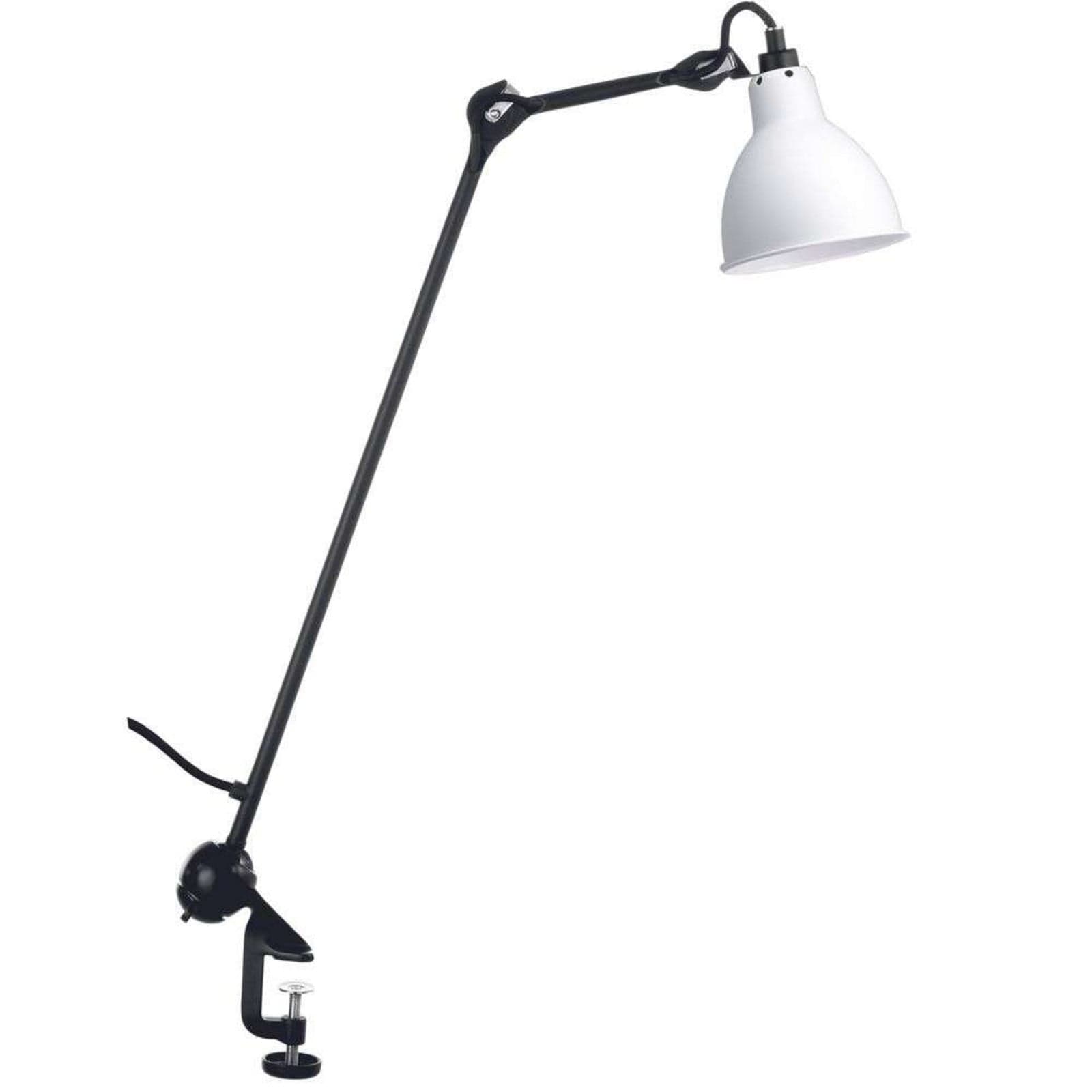 Lampe Gras 201 bordlampe, svart/hvit – DCW - Arbeidsrom / kontor - Metall