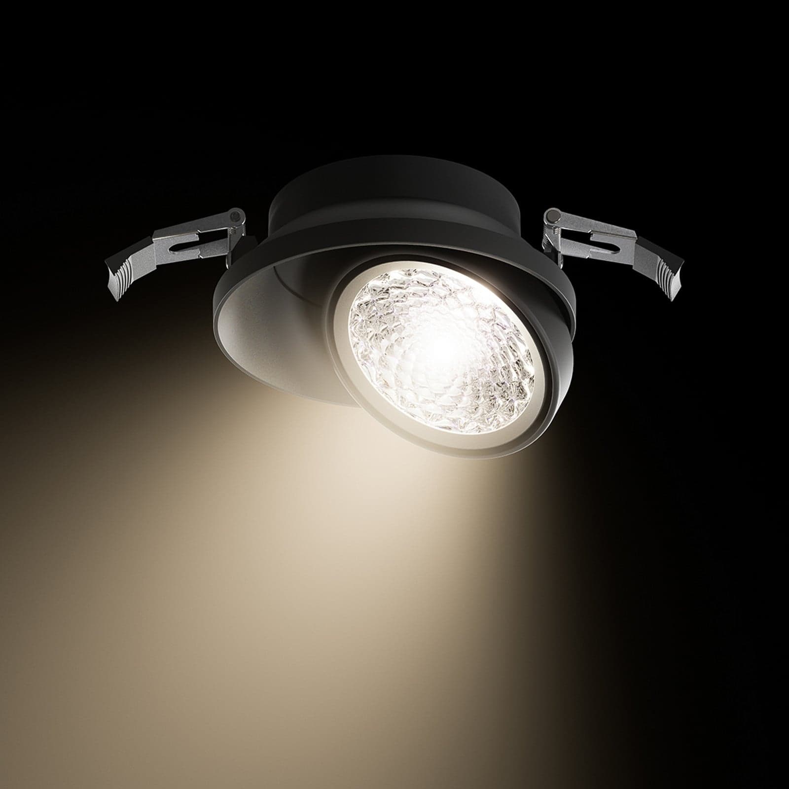 Nivo LED innfelt spot, svart, 50°, 14 cm, svingbar, dimbar – Sigor - Stue - Moderne - Aluminium - Med en lyskilde