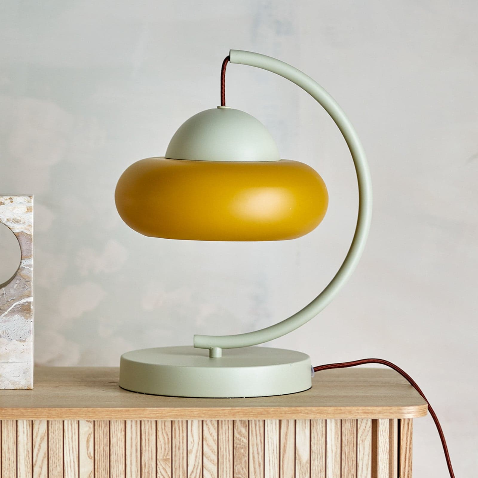 Bubble bordlampe, metall, gul, natur - BLOOMINGVILLE - Stue - Med en lyskilde