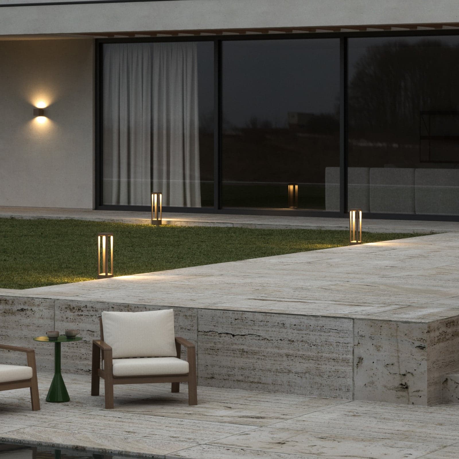 Mirage LED-veilampe rustfarget 48 cm CCT, IP54 - Light-Point - Balkong - Design - Aluminium - Med en lyskilde