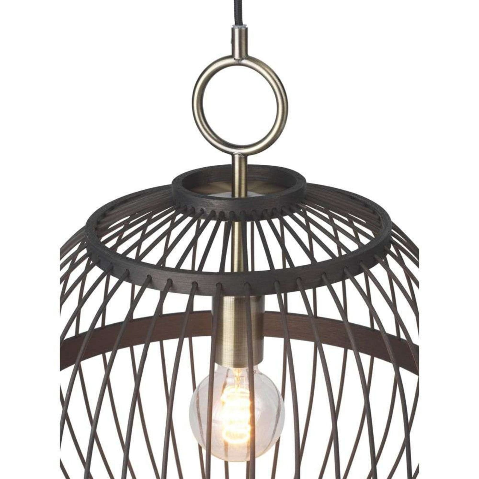 Stockholm Nordic hengelampe, Ø 30 cm, svart - Halo Design - Spisestue - Tre