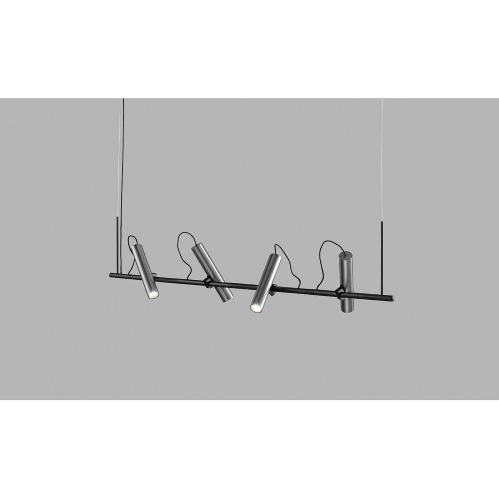 Spirit S1500 pendellampe, sølv/svart - Light-Point - Stue - Aluminium