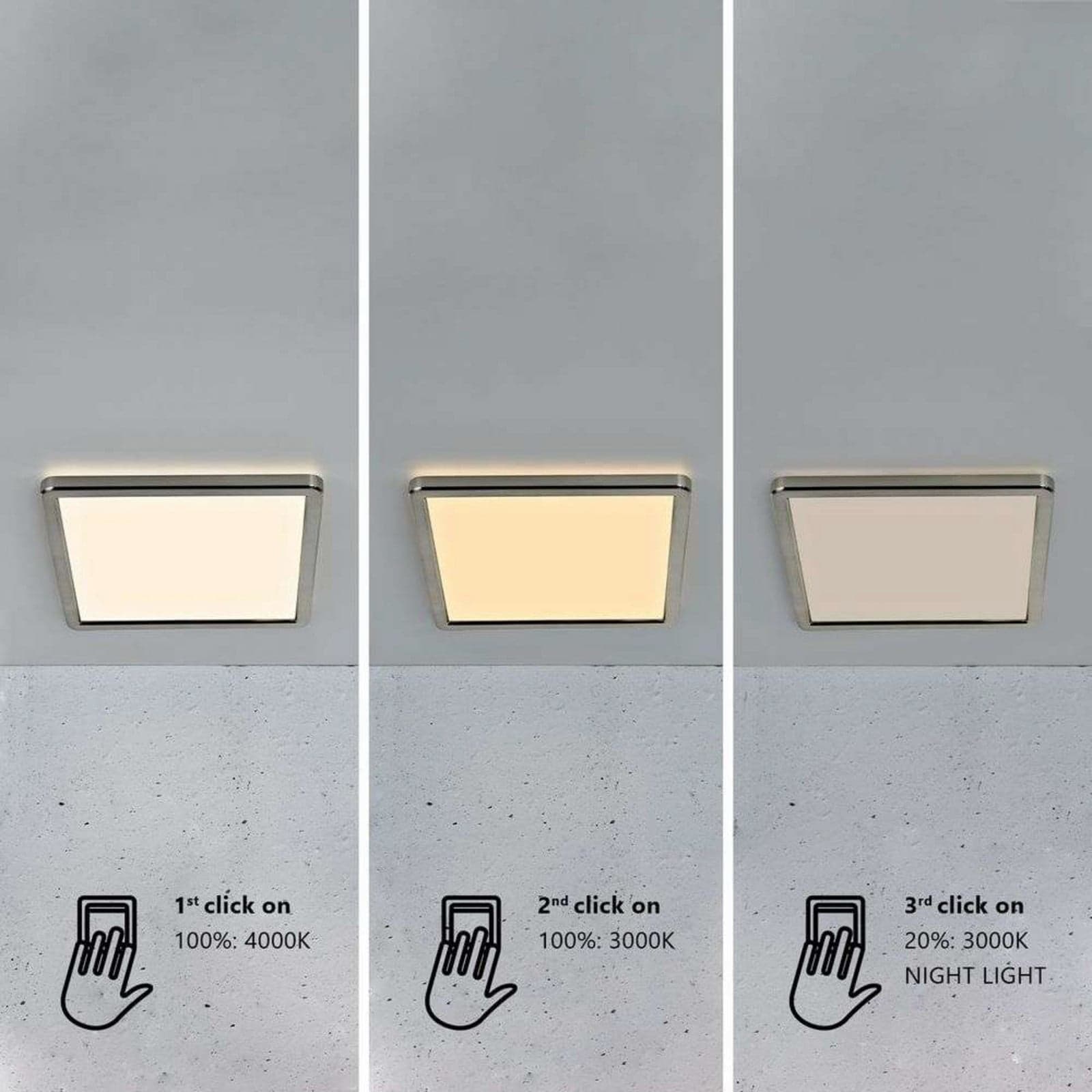 Oja 29 Square taklampe, sølv, 2,3 cm - Nordlux - Stue - Plast