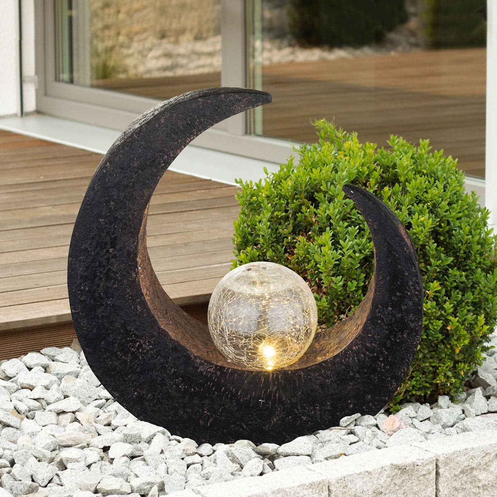 Adem Solcelle Lampe Brown/Clear - Lindby - Terrasse - Moderne - Plast - Med en lyskilde