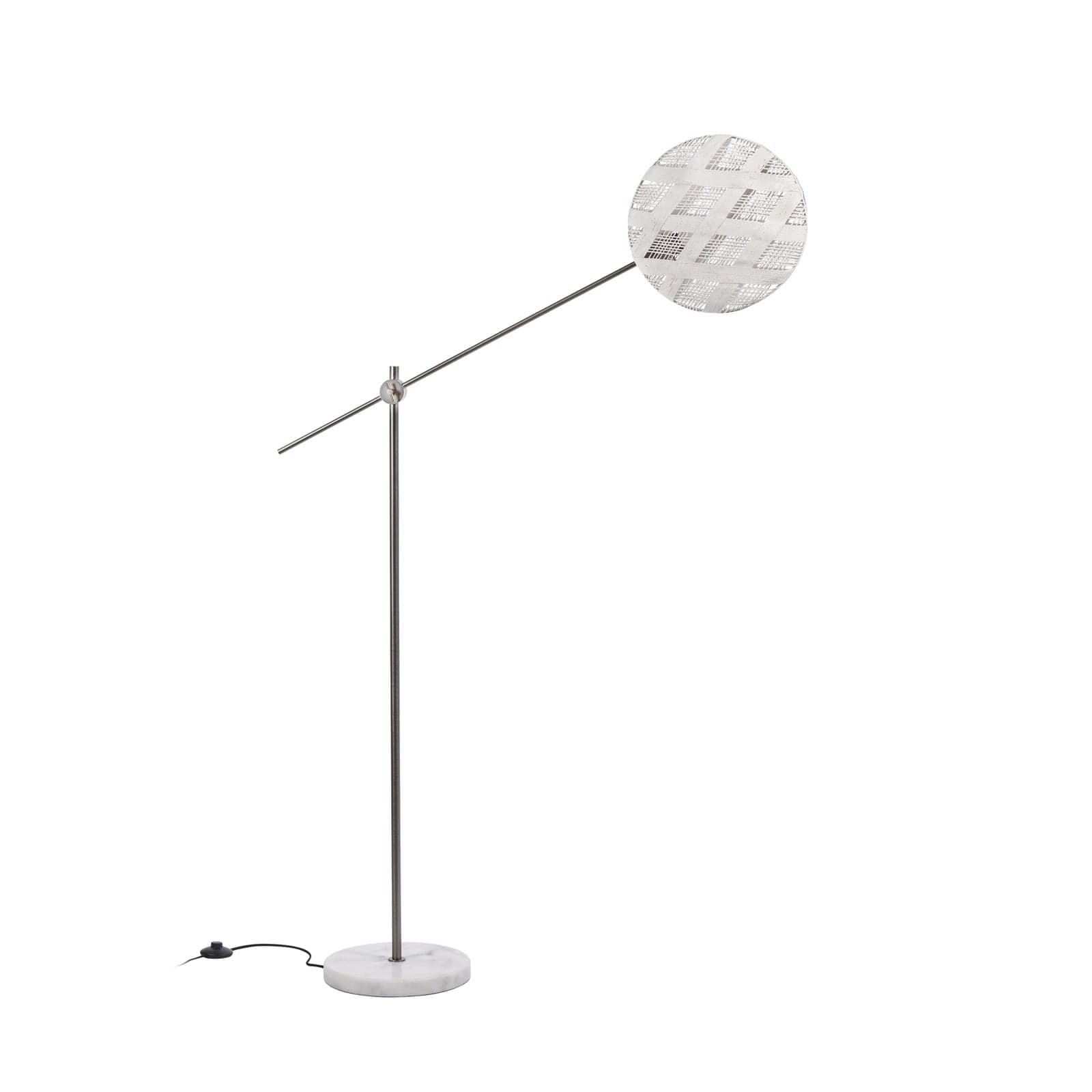 Chanpen M gulvlampe, jern/hvit, H 170 cm - Forestier - Stue - Design - Med en lyskilde