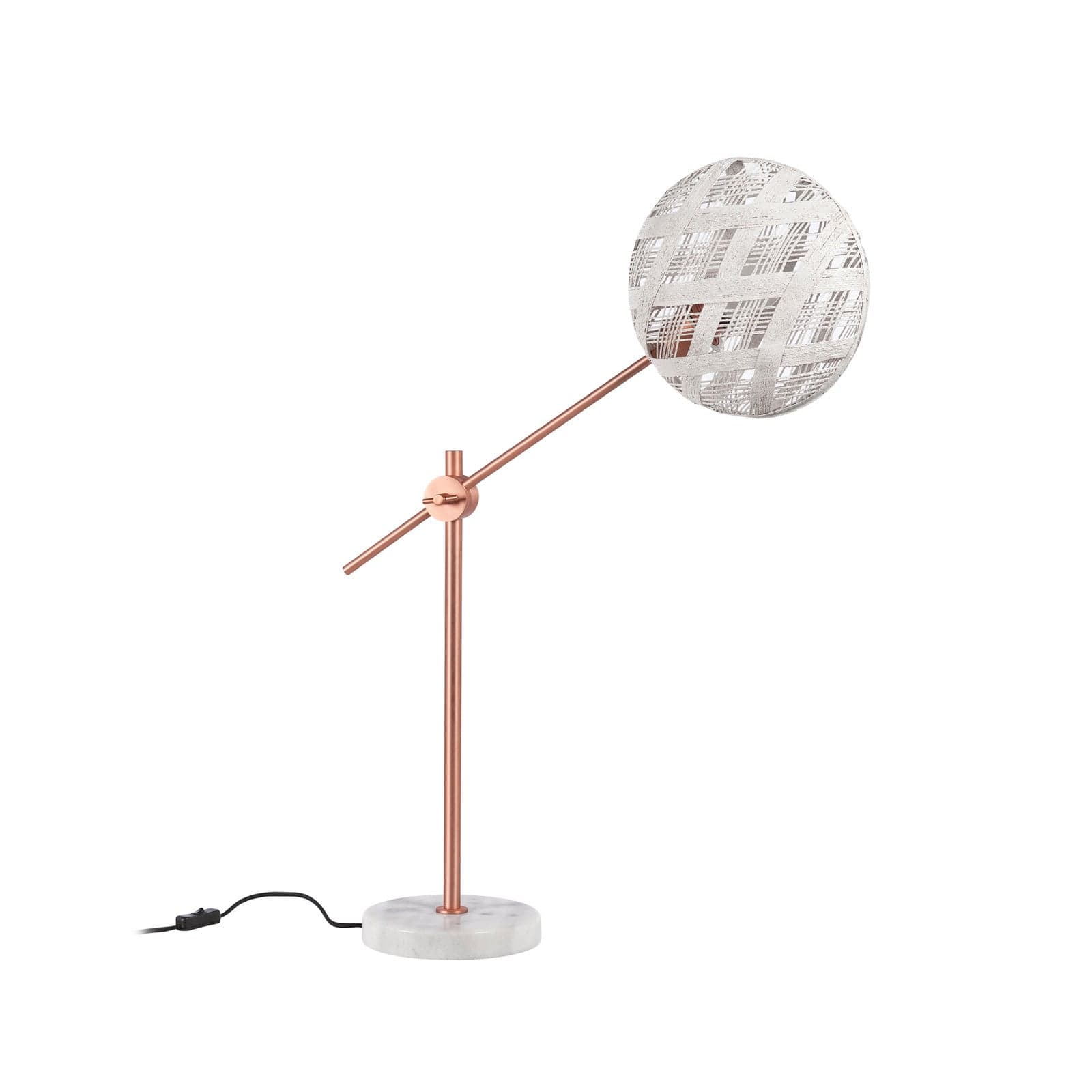 Chanpen M bordlampe, kobber/hvit, H 80 cm - Forestier - Stue - Design - Med en lyskilde