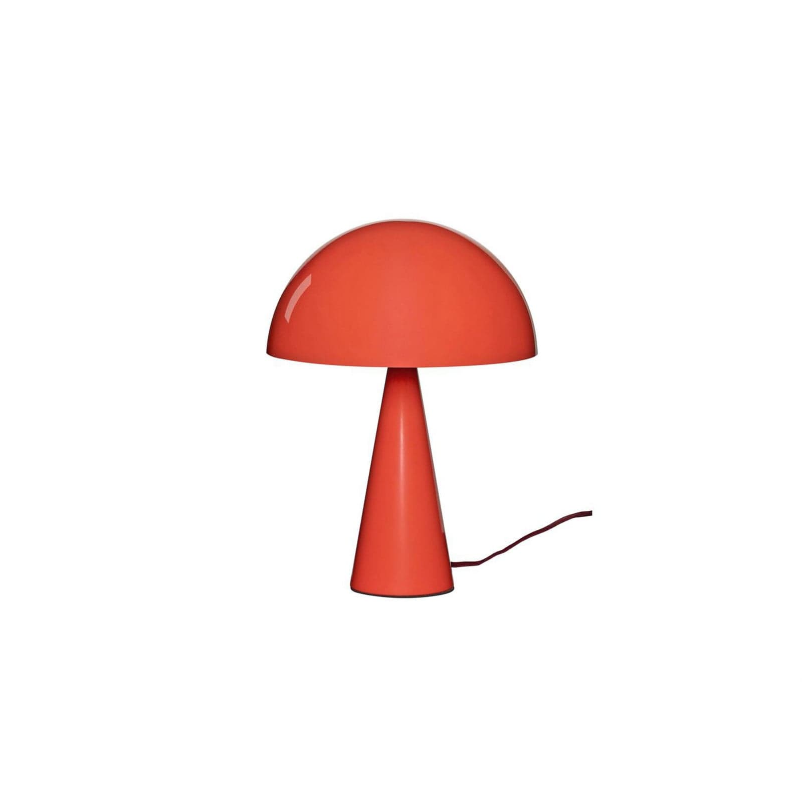 Mush Mini bordlampe, lys rød, metall, høyde 25 cm - HÜBSCH - Stue - Moderne - Med en lyskilde