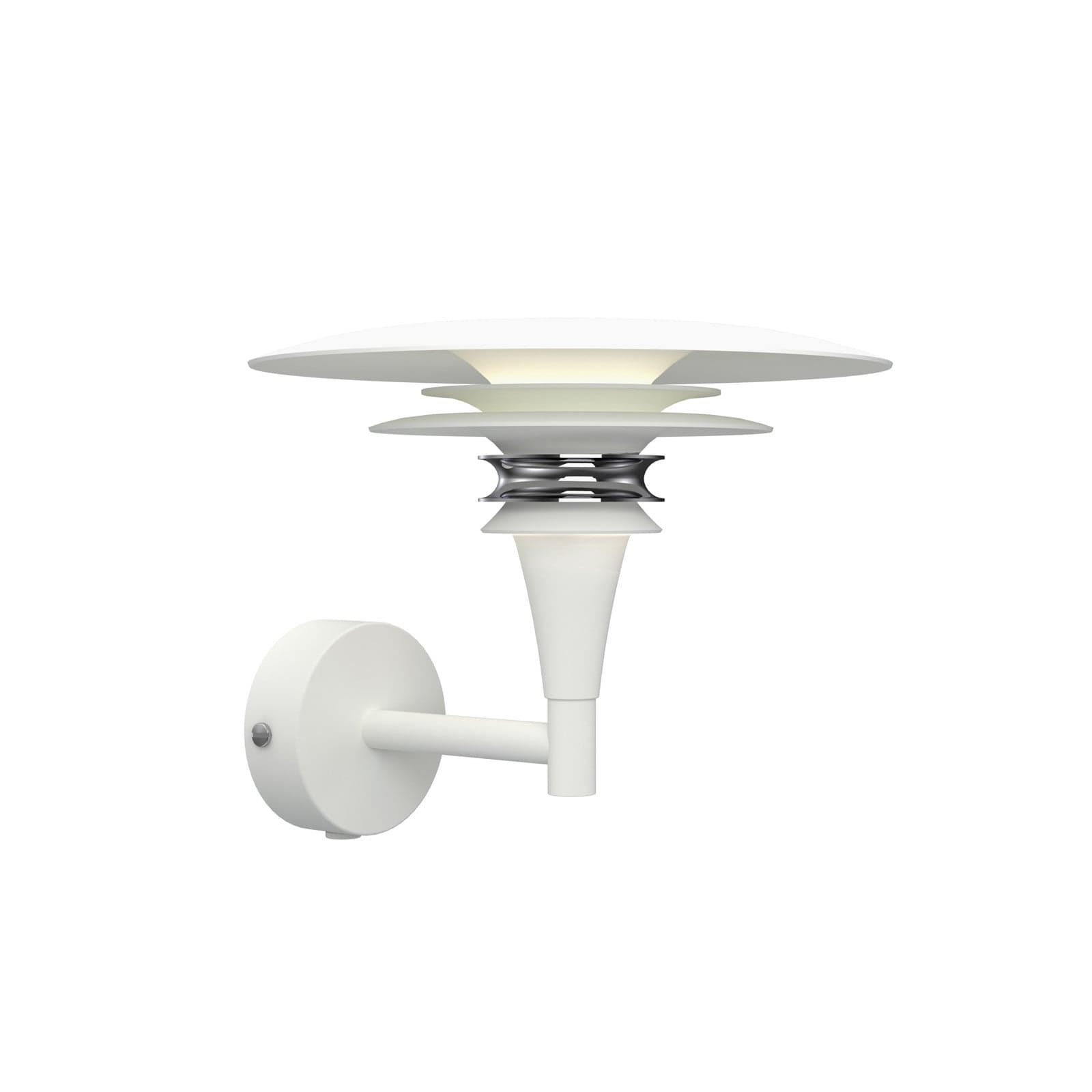 Diablo vegglampe, hvit/krom, Ø 20 cm metall, G9 - Belid - Stue - Design - Med en lyskilde