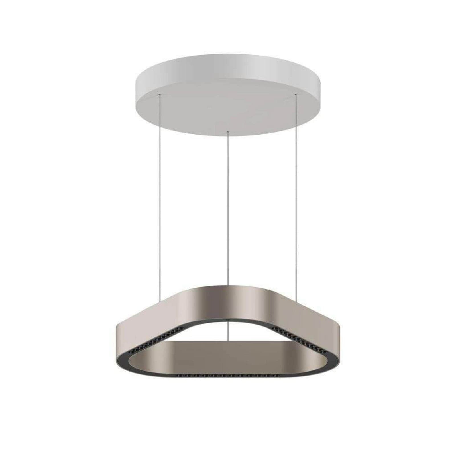Trigon LED-pendellampe, kremfarget, aluminium, 40 cm – LOOM DESIGN - Stue - Moderne - Med en lyskilde