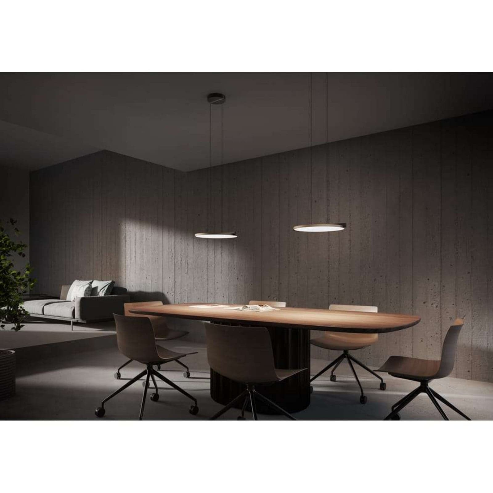 Inlay S3 Disc hengelampe Ø43,8 cm, svart/gull - Light-Point - Spisestue - Aluminium