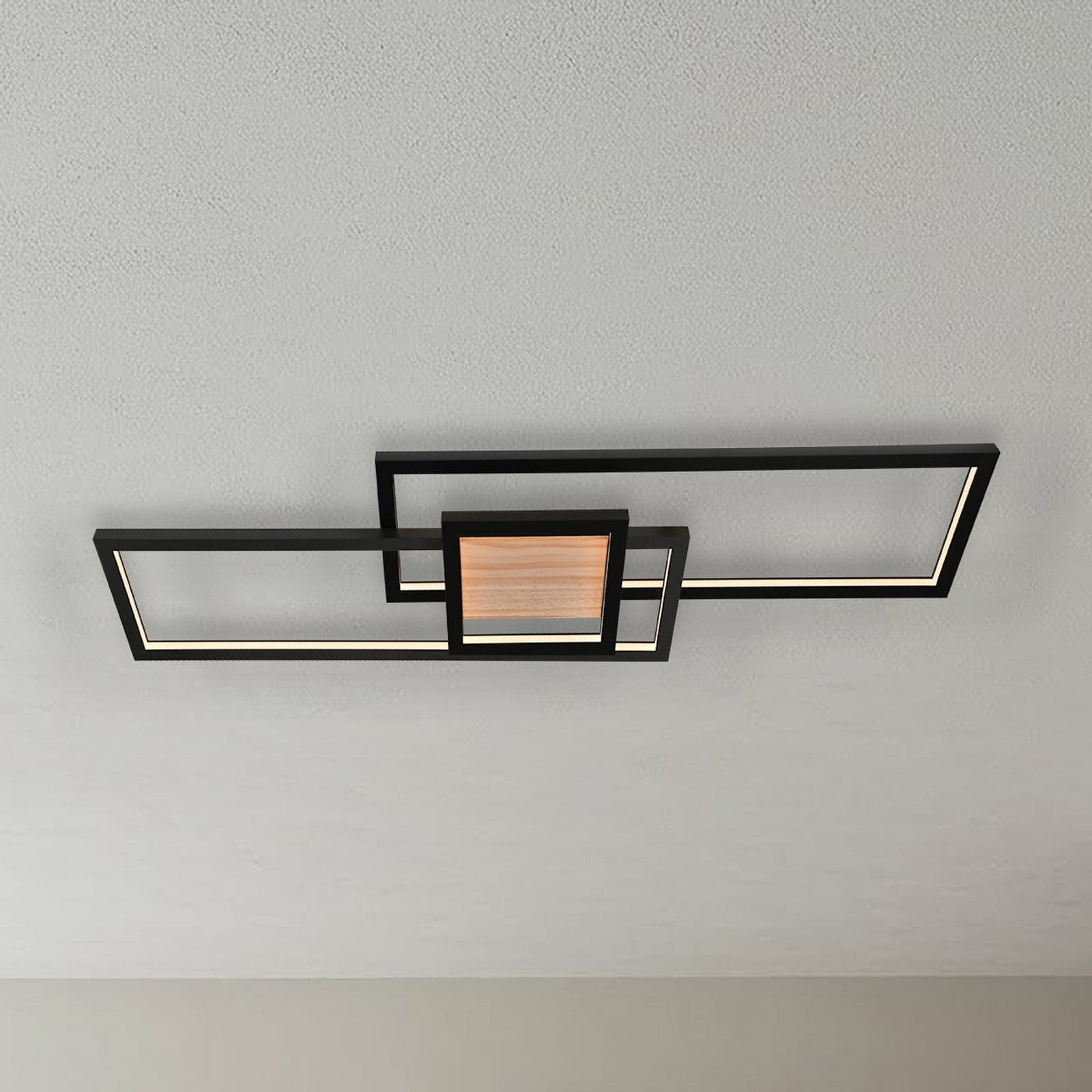 Emiljan LED Taklampe Svart - Lindby - Stue - Moderne - Metall - Kantet