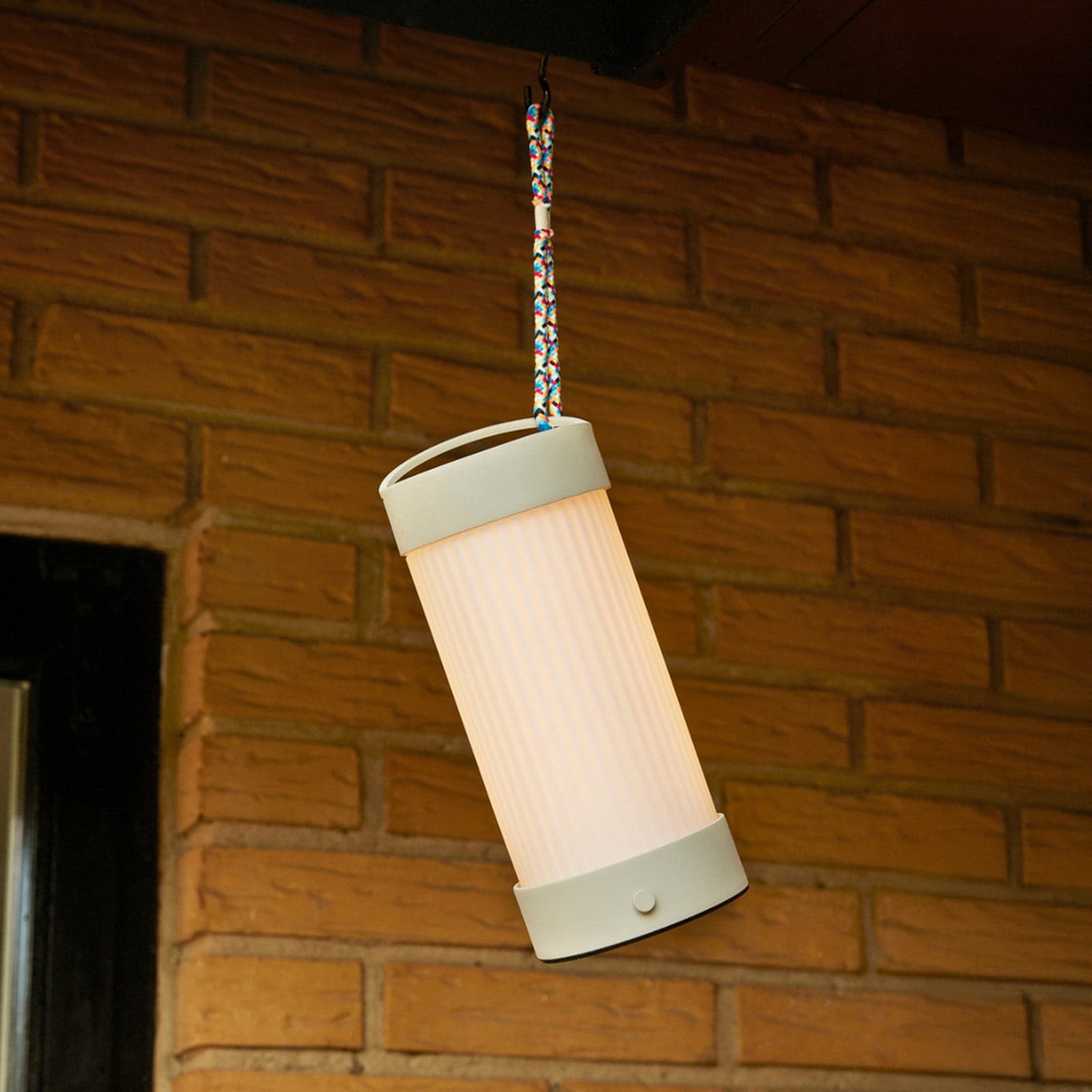 Camp Portable Bordlampe Sand - Hübsch - Terrasse - Glass - Med en lyskilde
