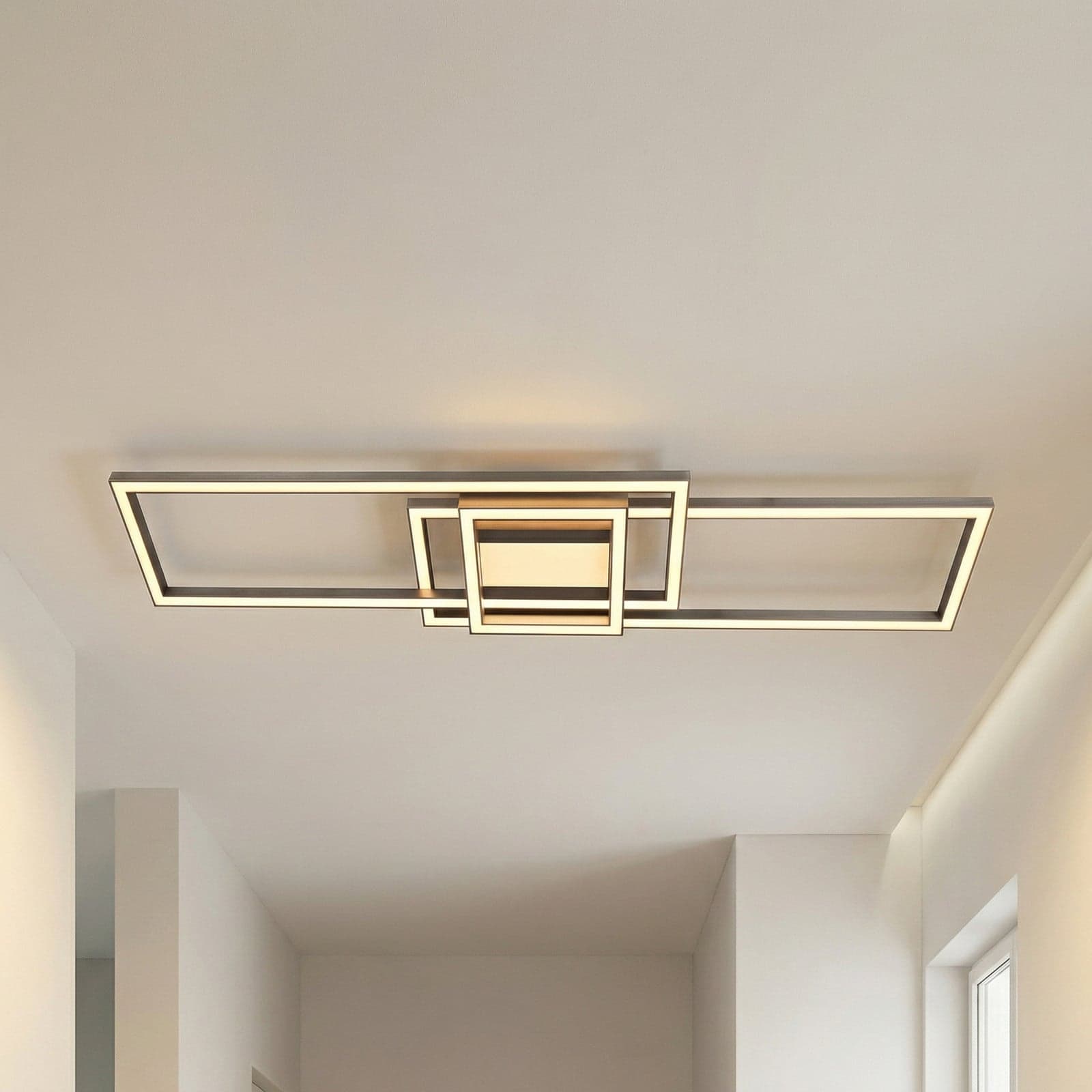 Mairin LED-taklampe CCT Dimmbar Fjernkontroll - Lindby - Stue - Moderne - Aluminium - Kantet