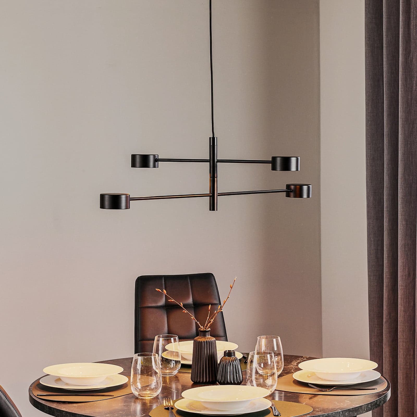 Clyde 4 LED Pendel Black - Nordlux - Kjøkken - Moderne - Metall - Med flere lyskilder