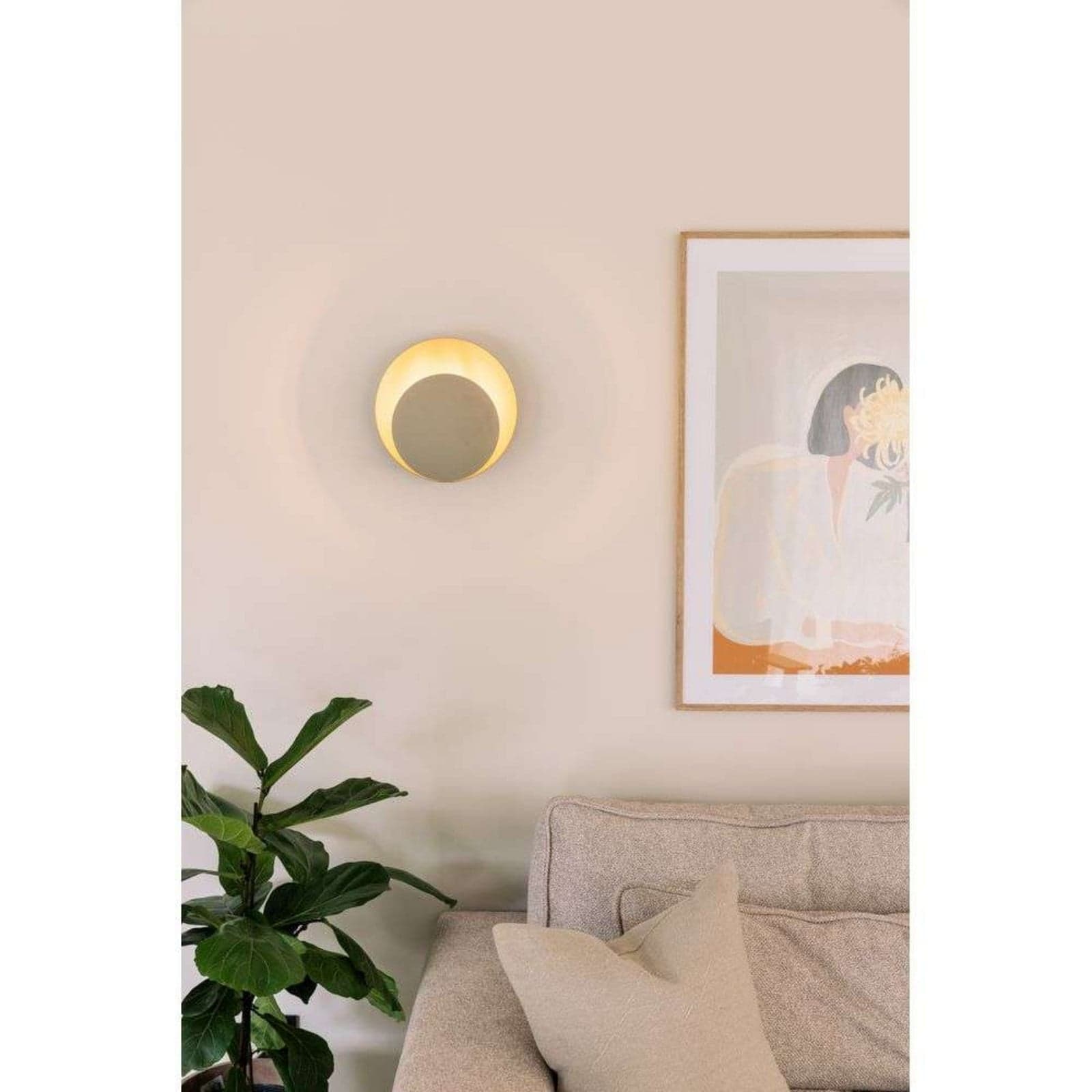 Orbit vegglampe beige - Globen Lighting - Stue - Design - Metall - Med en lyskilde
