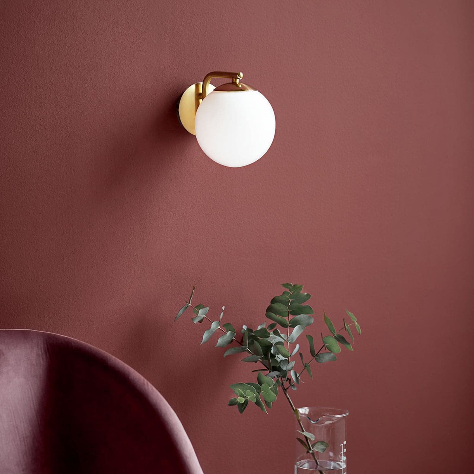 Grant Vegglampe Brass - Nordlux - Stue - Glass - Kule