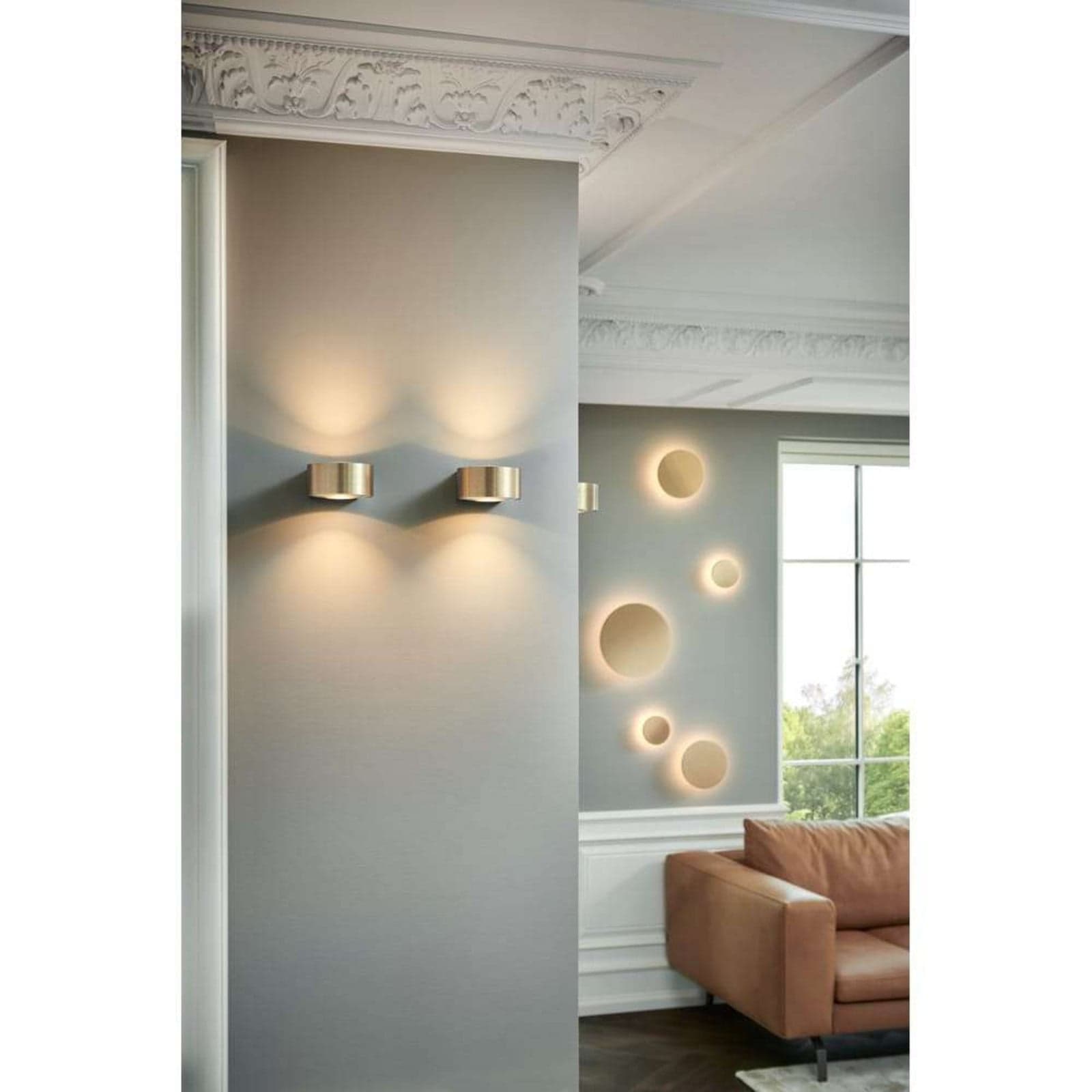Soho W3 Vegglampe Ø30 IP54 2700/3000K Brass - LIGHT-POINT - Stue - Aluminium