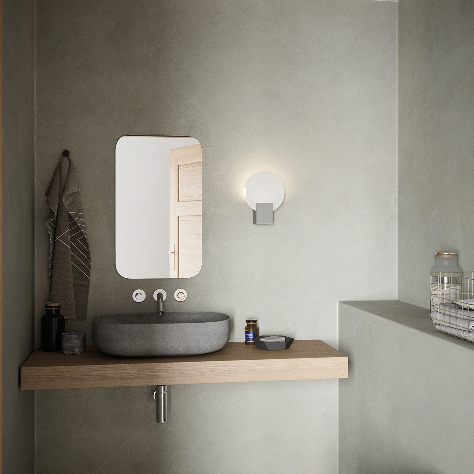 Hester Vegglampe Dim. White - Nordlux - Bad - Moderne - Plast