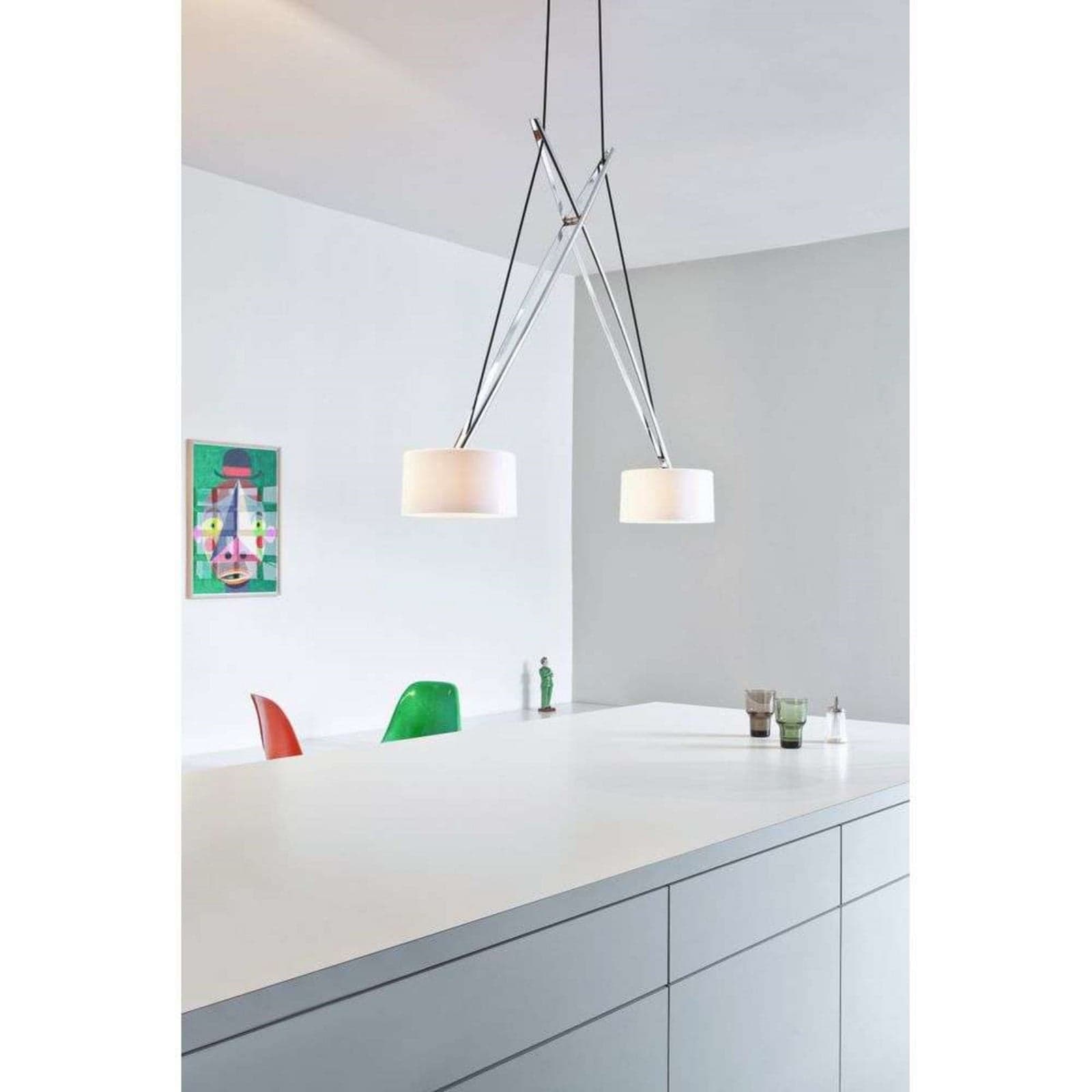 Twin LED Pendel Chrome/Glass - Serien Lighting - Stue
