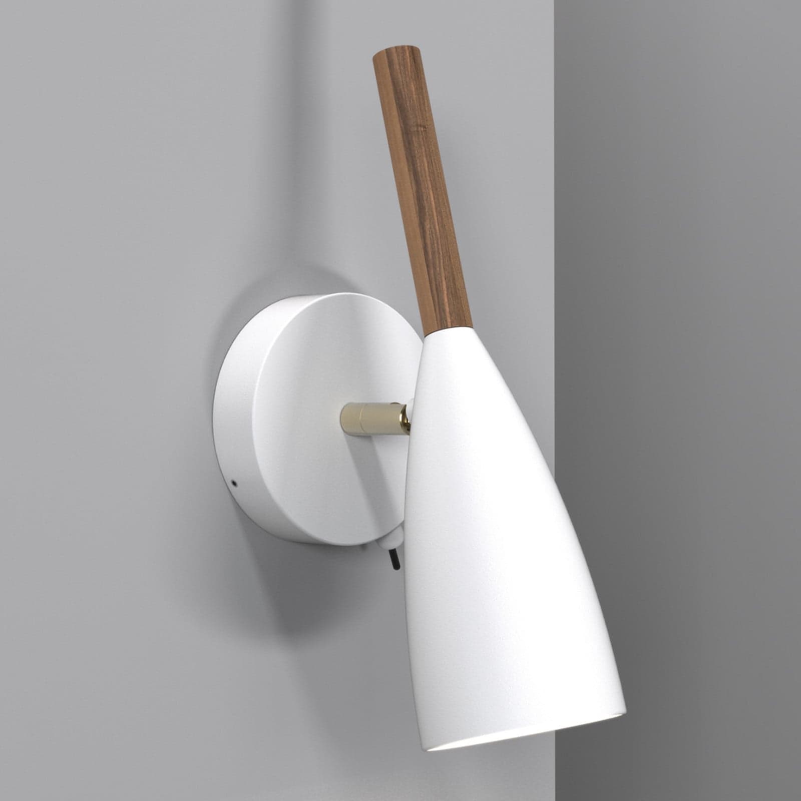Pure Væglampe White/Walnut - DFTP DFTP by Nordlux - Stue - Moderne - Metall - Med en lyskilde