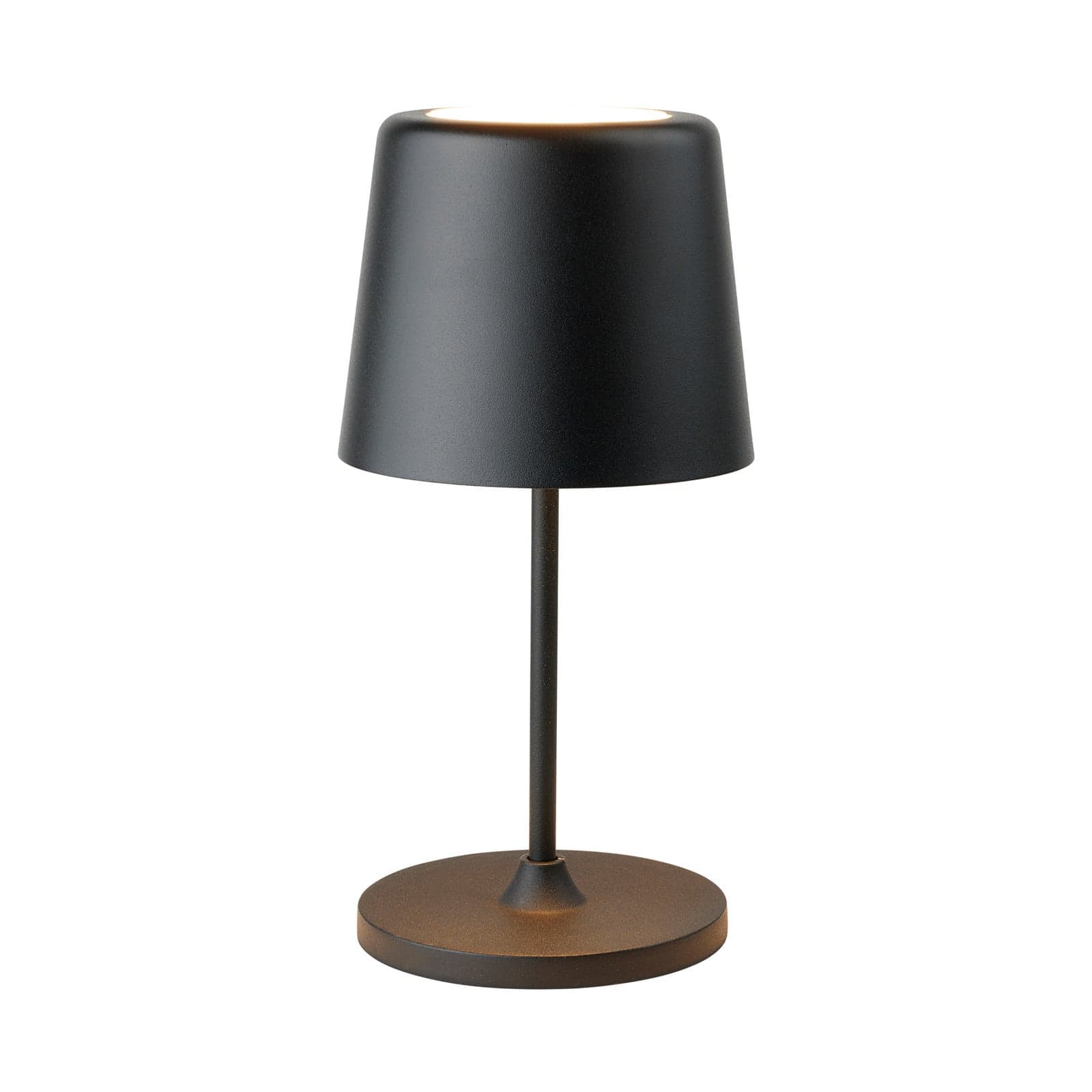 LUMEN LED-bordlampe med batteri, svart, 23 cm, IP44 – Halo Design - Stue - Moderne - Metall - Med en lyskilde