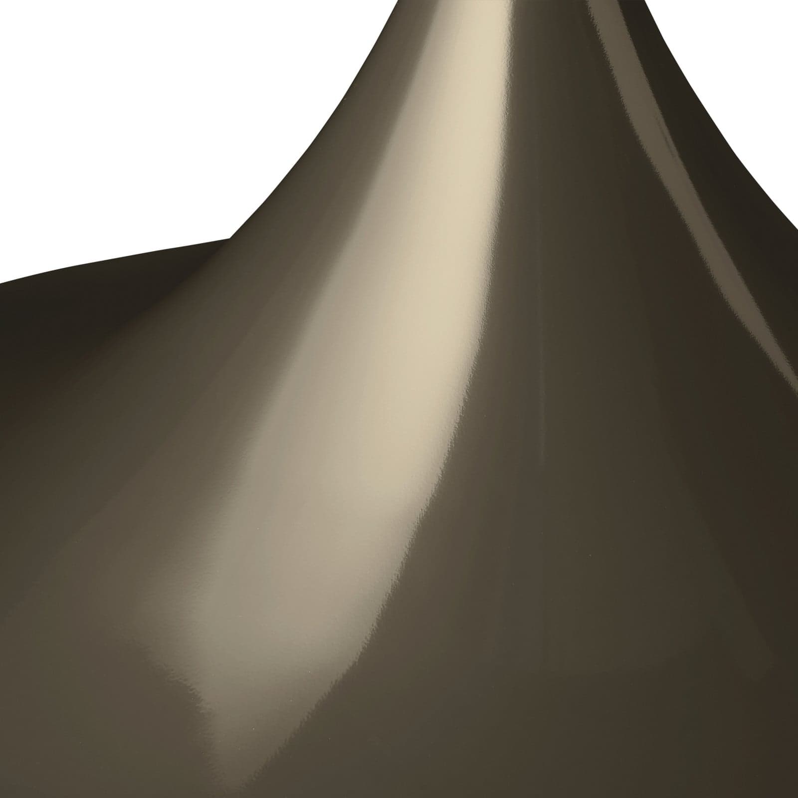 Semi pendellampe Ø60 Glossy Dark Cocoa - Gubi - Stue - Design - Metall - Med en lyskilde