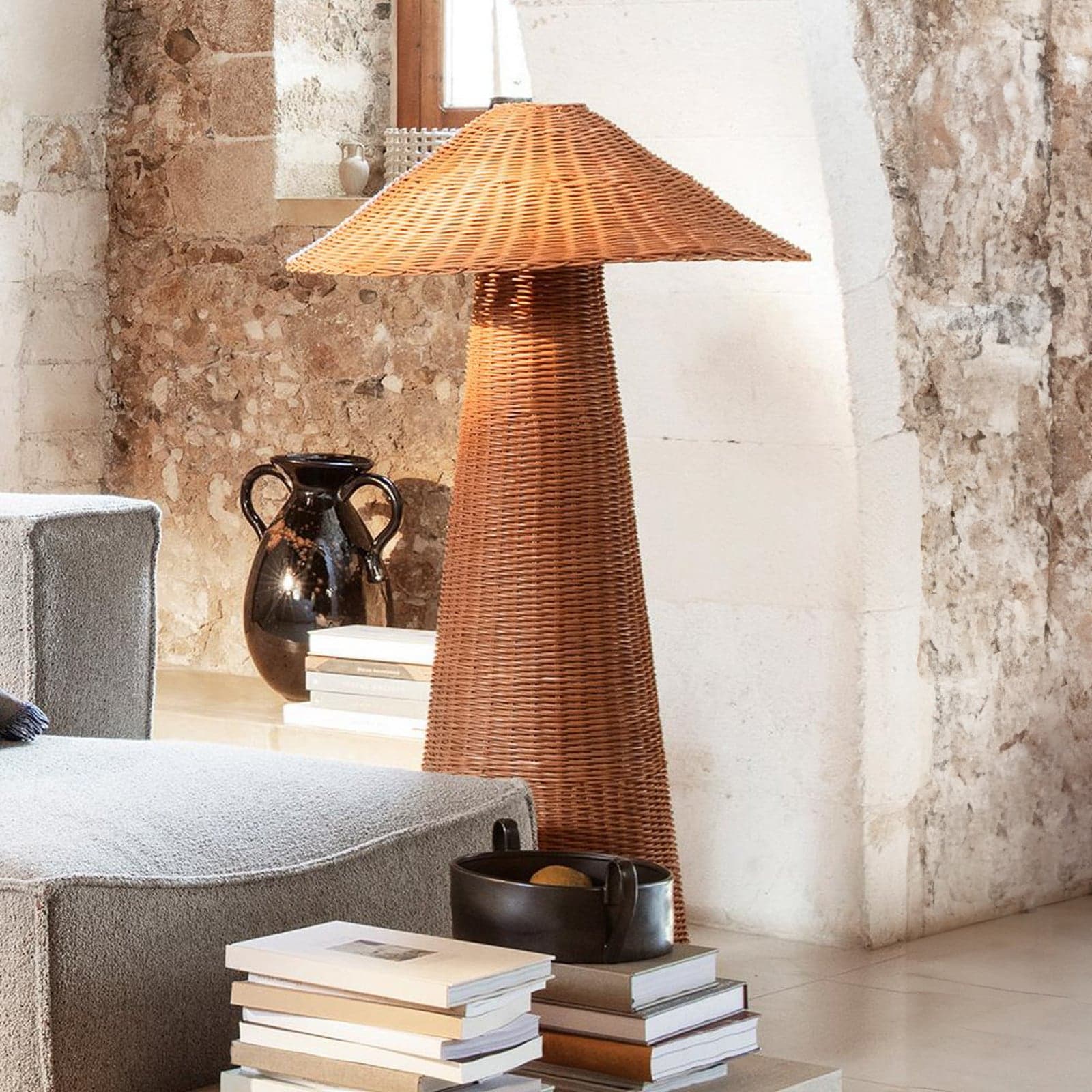 Dou Gulvlampe Natural - Ferm Living - Stue - Design - Tre - Med en lyskilde