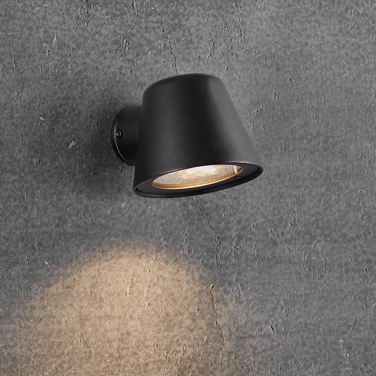 Aleria utendørs vegglampe svart metall - Nordlux - Moderne - Med en lyskilde