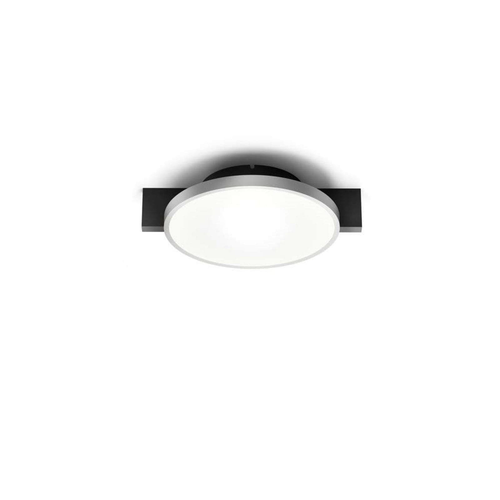 Inlay Round C1 taklampe, svart/sølv - Light-Point - Soverom - Aluminium