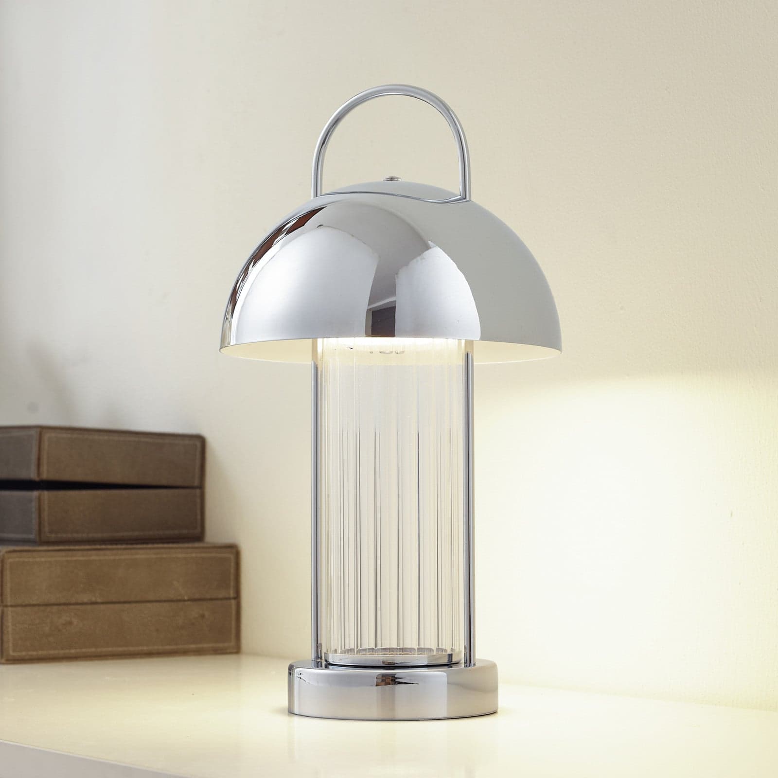 Mareli LED Portable Bordlampe Dim. Krom - Lindby - Spisestue - Moderne - Metall - Med en lyskilde