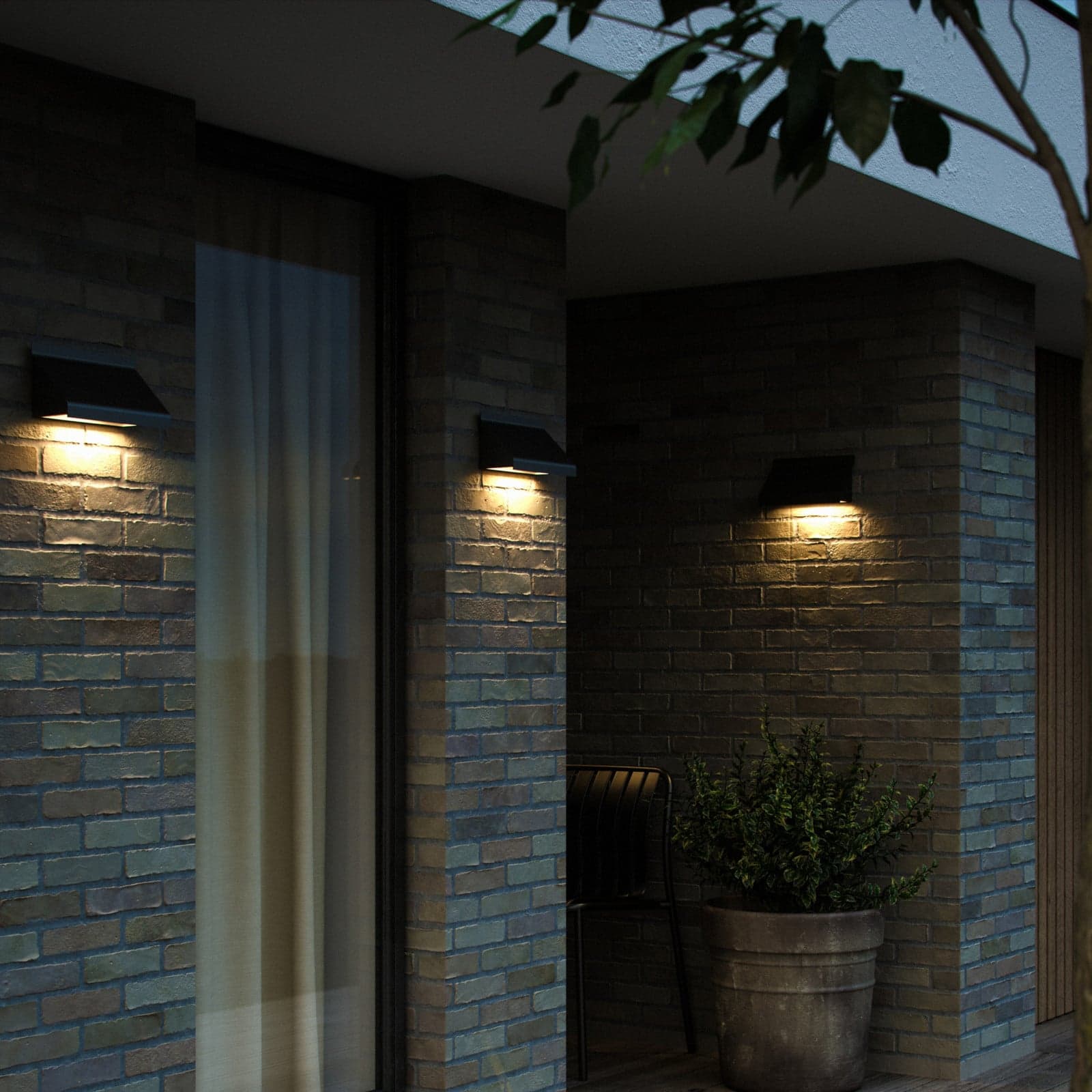 Tadas Utendørs Vegglampe Black - Nordlux - Aluminium - Med en lyskilde