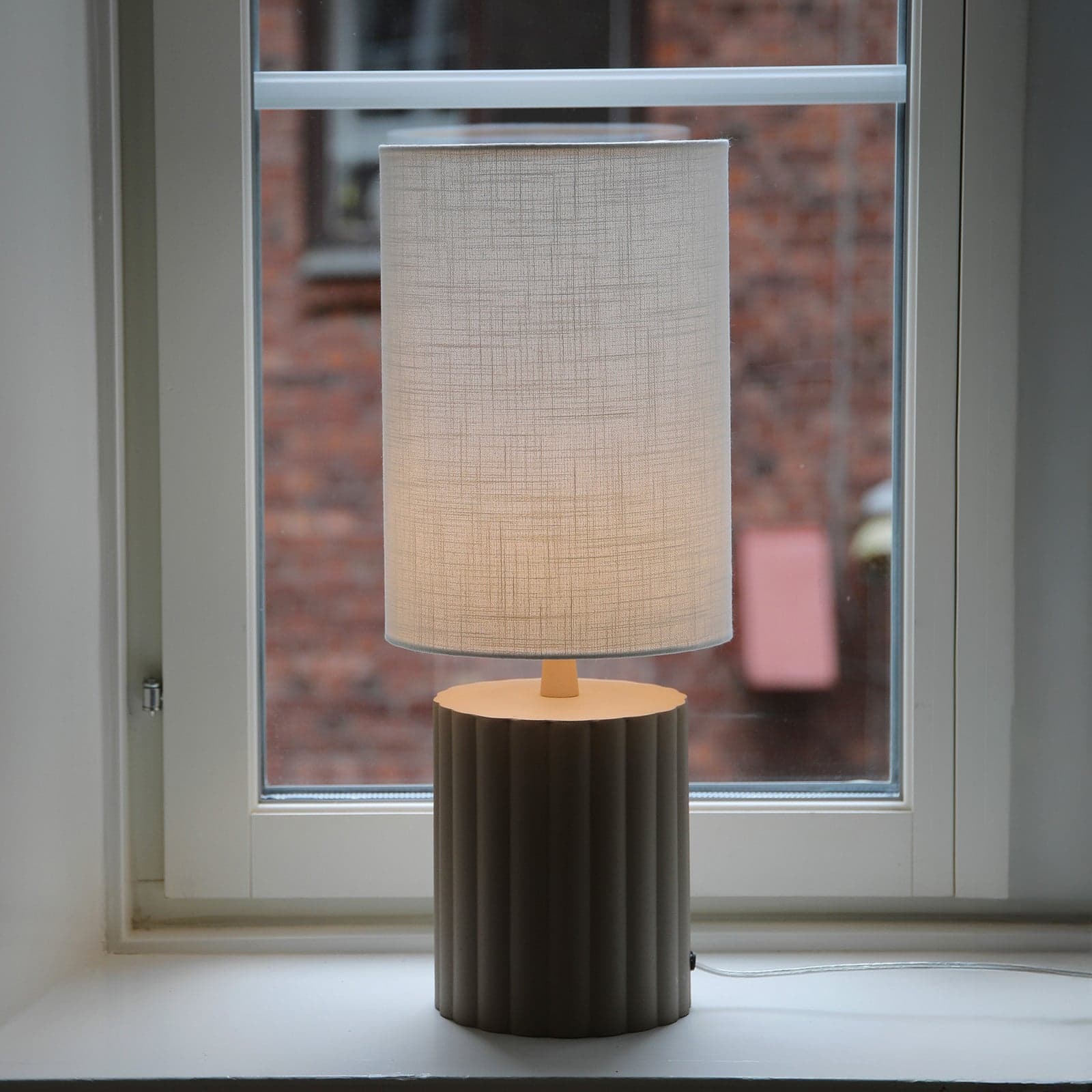 Can Bordlampe Hvit/Beige - Markslöjd - Stue - Keramikk - Med skjerm
