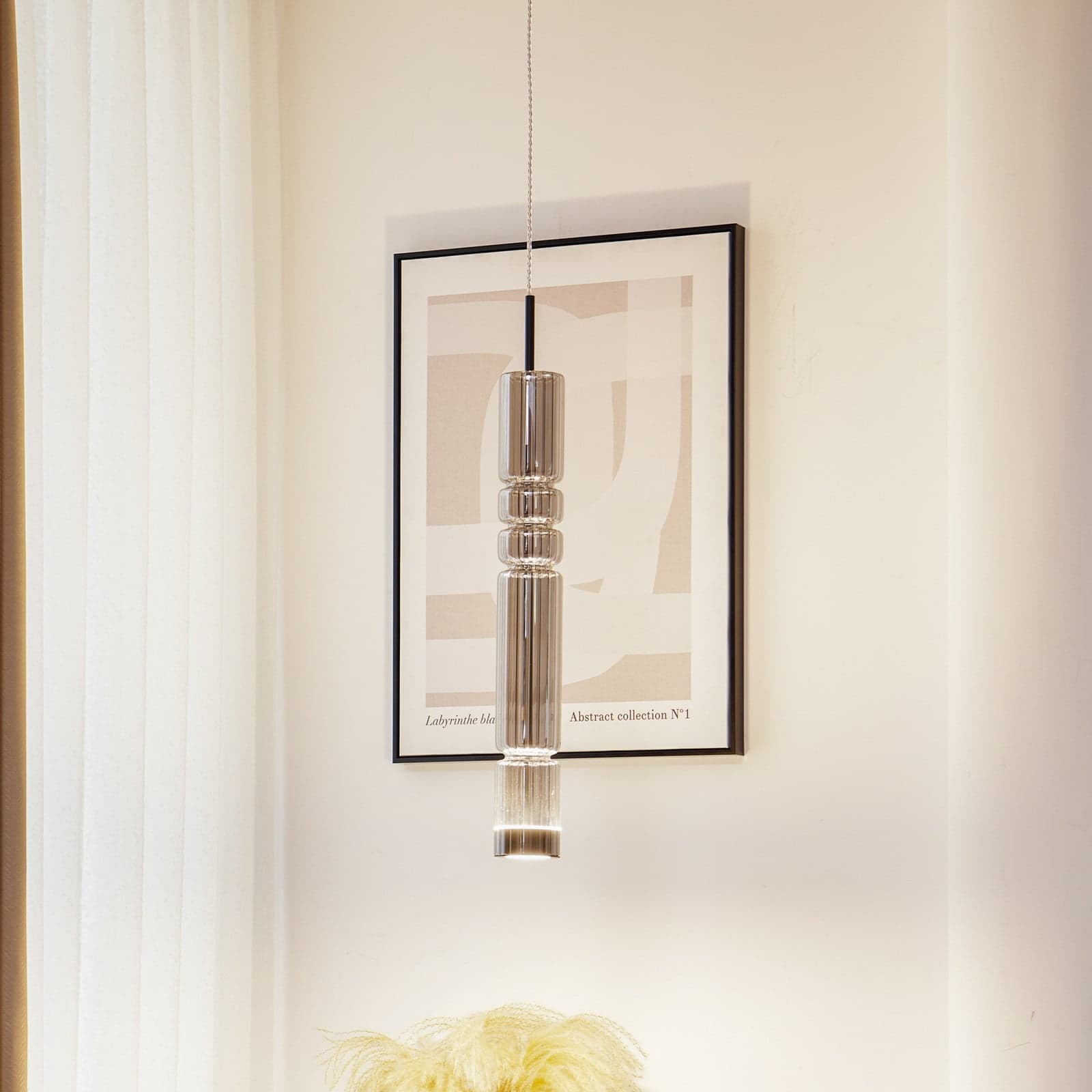 Christelle LED Pendel Svart - Lucande - Stue - Moderne - Glass - Med en lyskilde