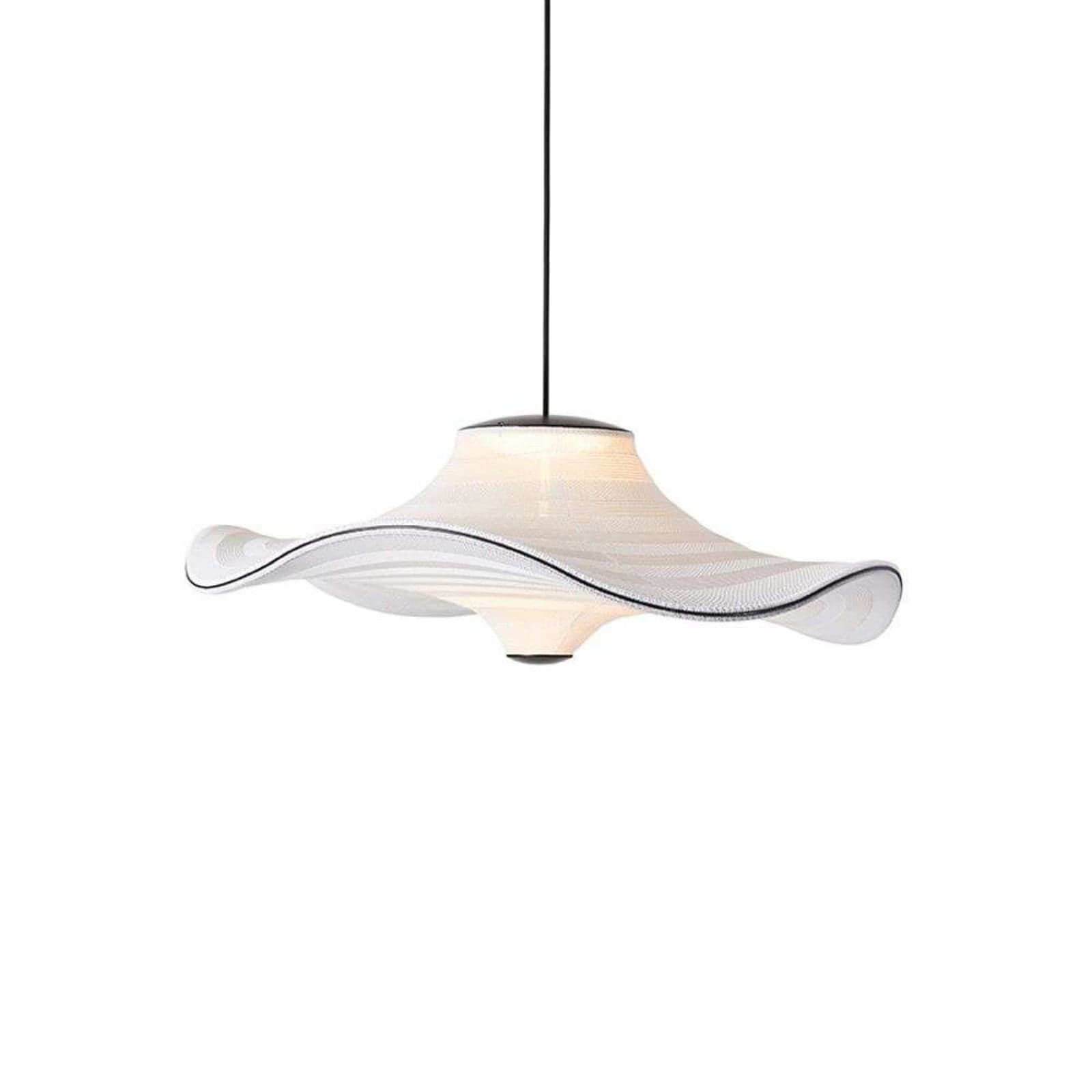 LED-pendellampe Flying, hvit, Ø 78 cm – Made By Hand - Soverom - Stoff / Tekstil