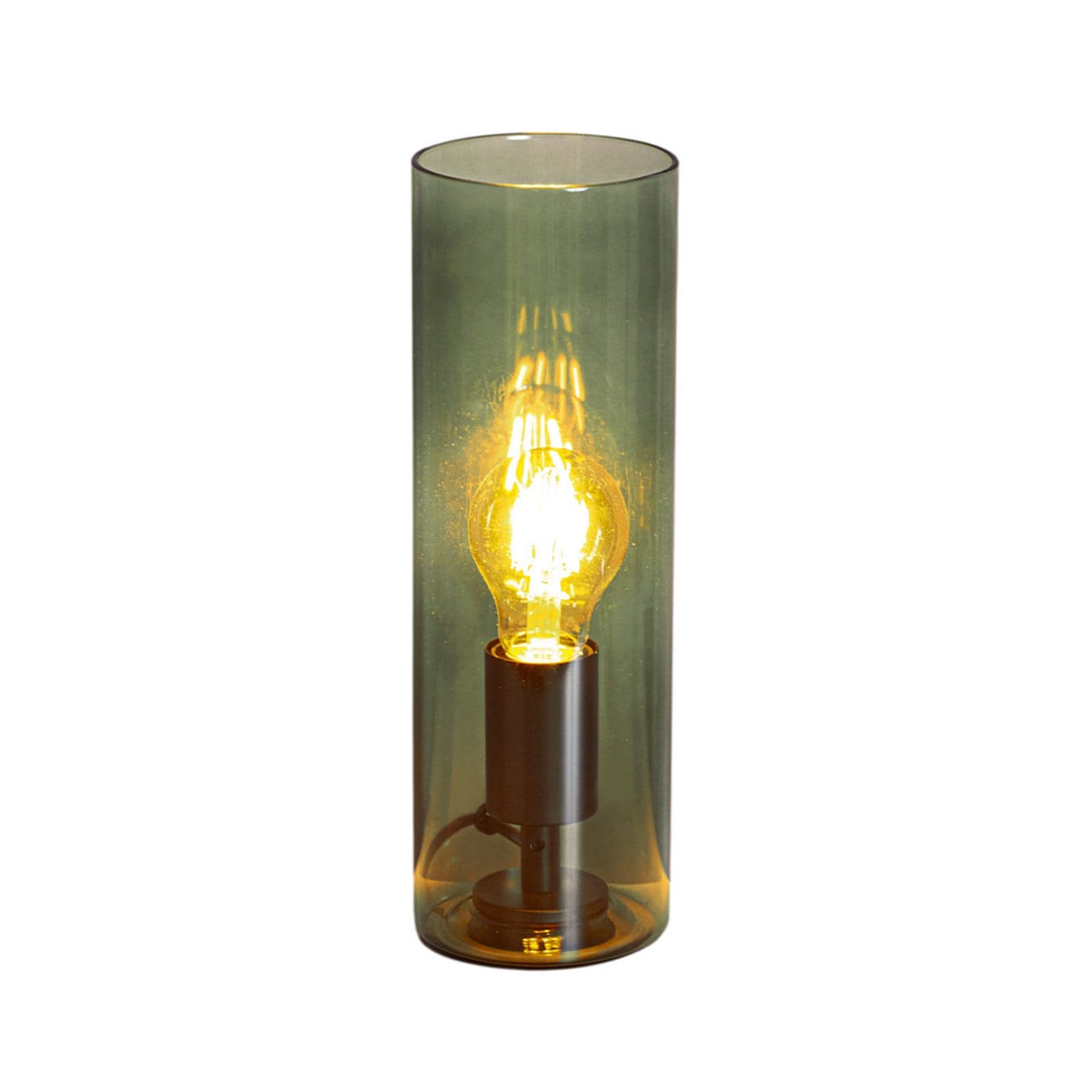 Flake bordlampe, grønn, glass, høyde 30 cm, E27 – By Rydéns - Stue - Med en lyskilde