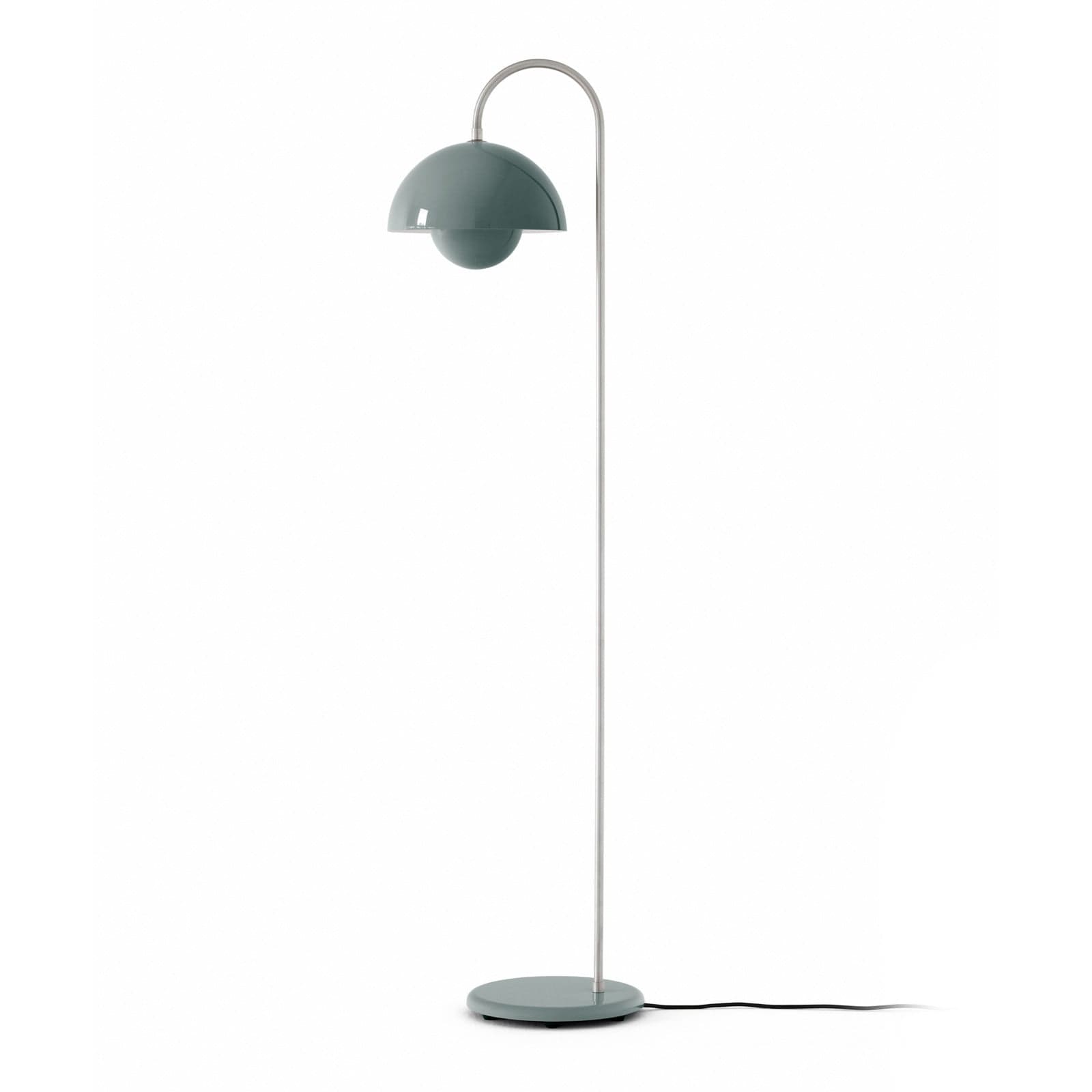 Flowerpot VP12 gulvlampe, steinblå, høyde 122 cm – &TRADITION - Stue - Design - Metall - Med skjerm
