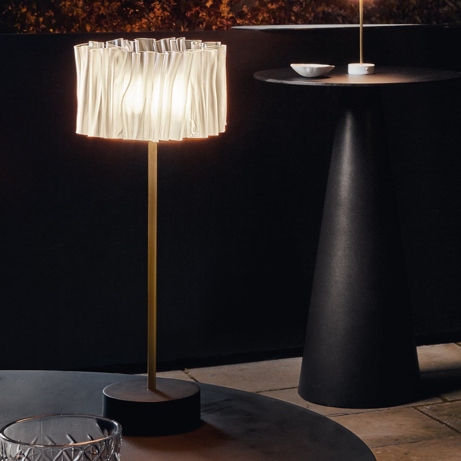 Accordéon Battery bordlampe Prism/Black – Slamp - Stue - Design - Metall - Med skjerm