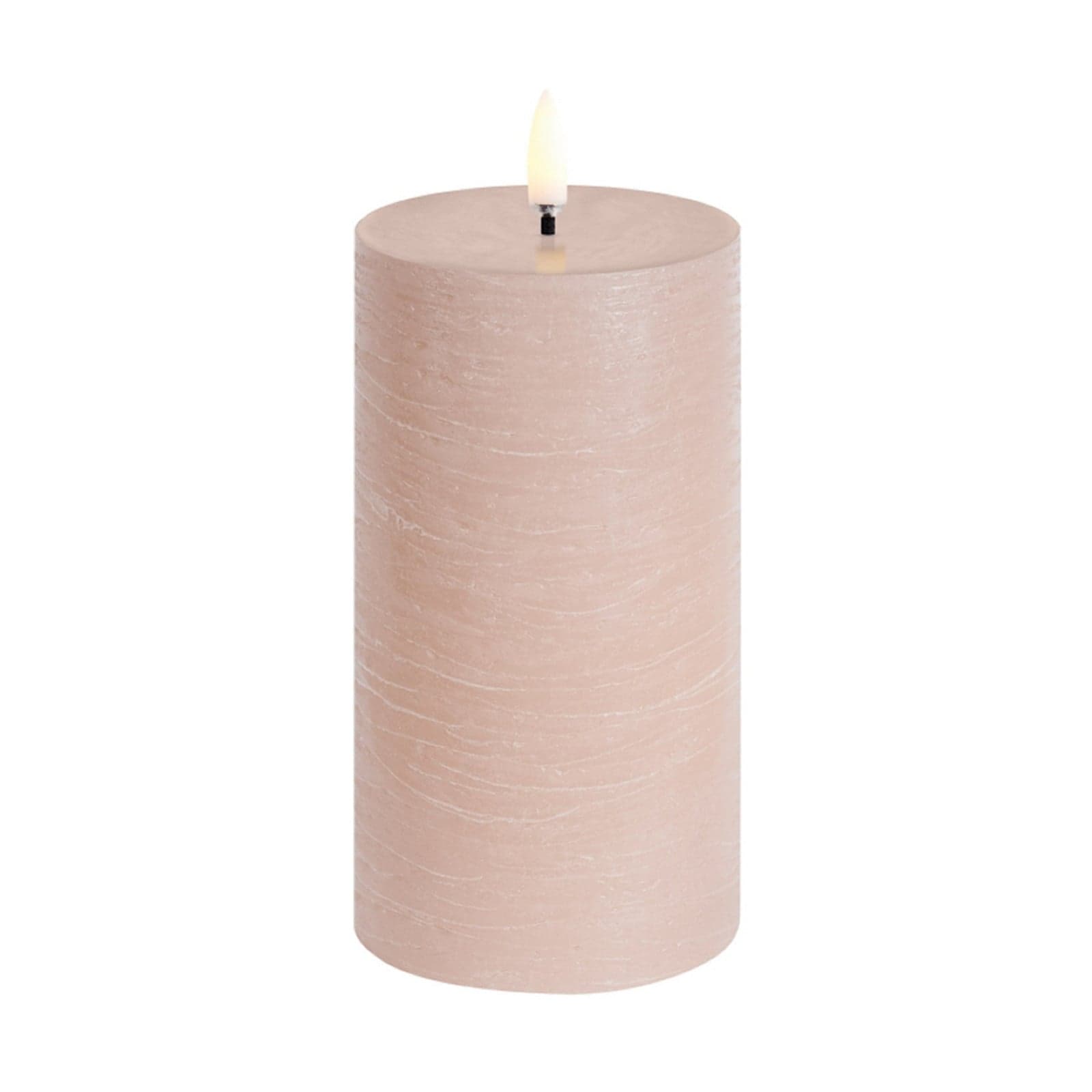 PILLAR LED-stearinlys, beige, høyde 15 cm, voks – Uyuni Lighting - Stue - Annet - Med en lyskilde