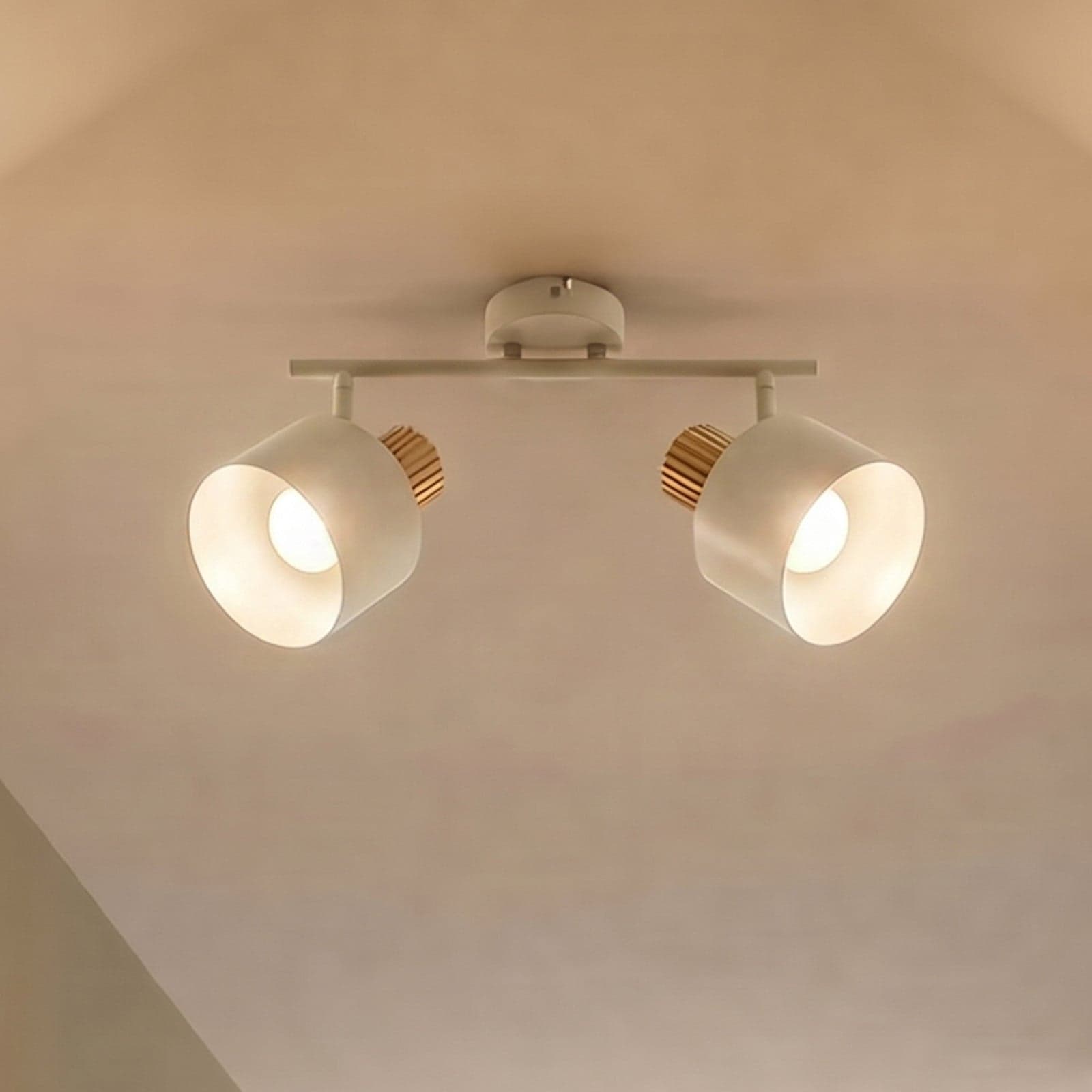 Lenja downlight, E14, beige, 2 lyskilder, metall – Lindby - Stue - Moderne - Med flere lyskilder