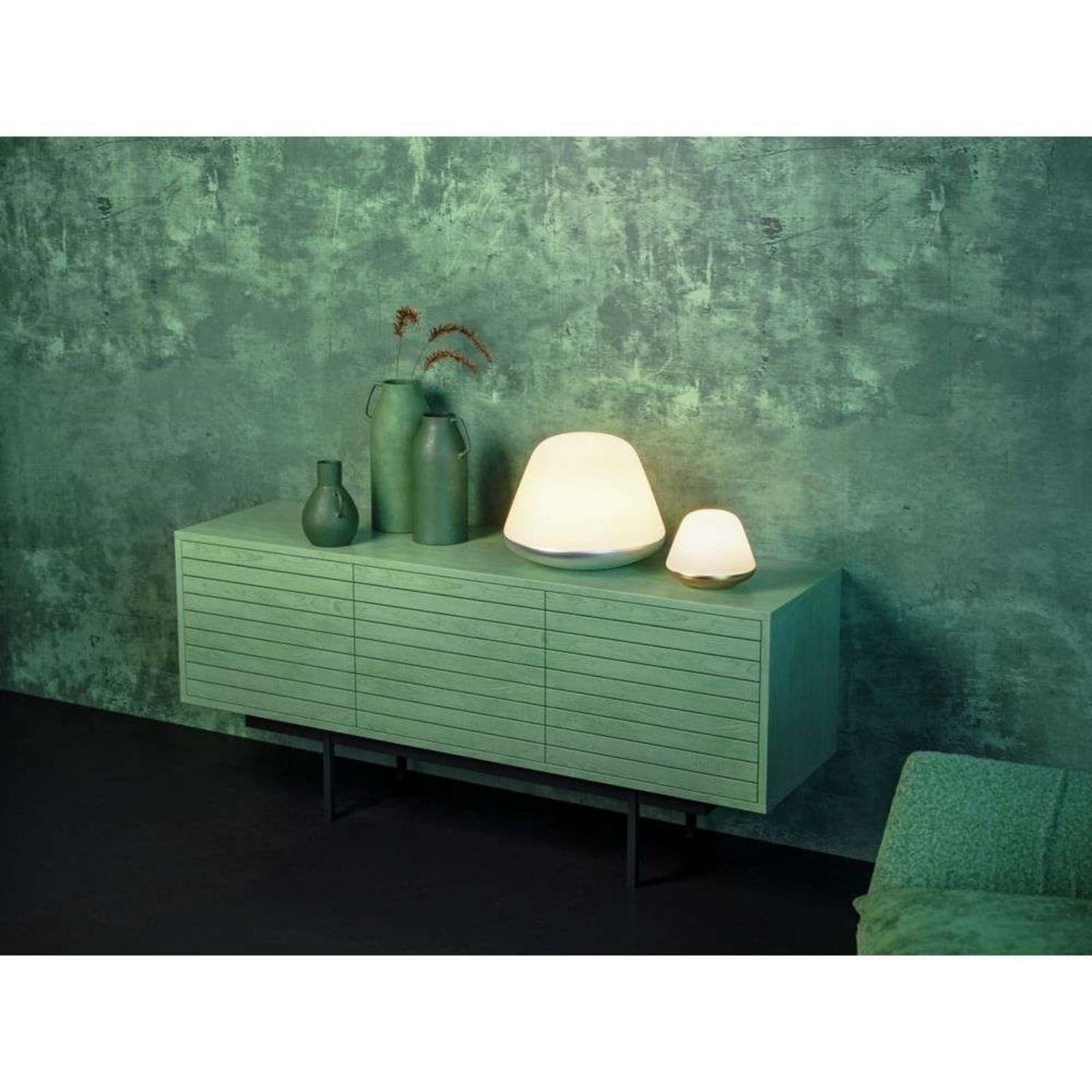 Bloom Bordlampe Small Silver- Herstal - Stue - Metall
