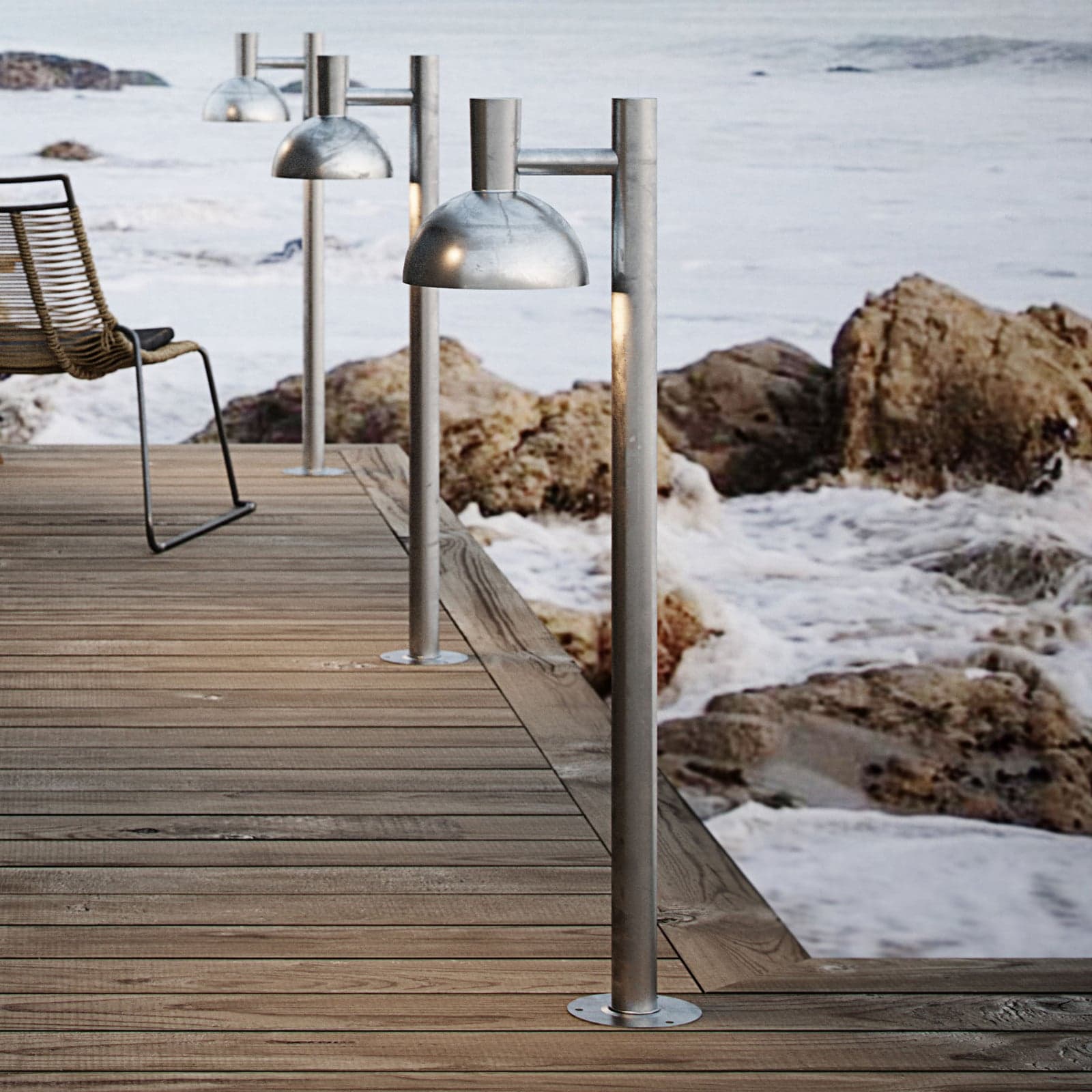 Arki 100 Hage Lampe Galvanised - Nordlux - Moderne - Metall - Med en lyskilde