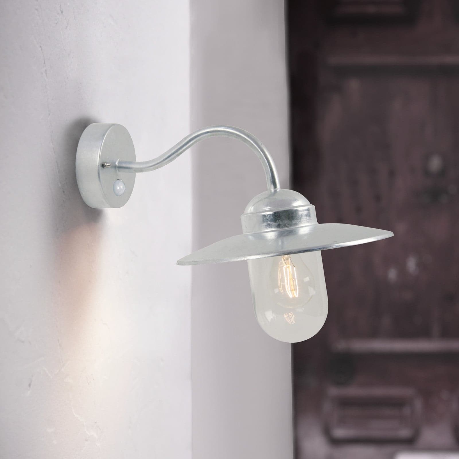 Luxembourg Vegglampe w/Sensor Galvanised - Nordlux - Metall - Med en lyskilde