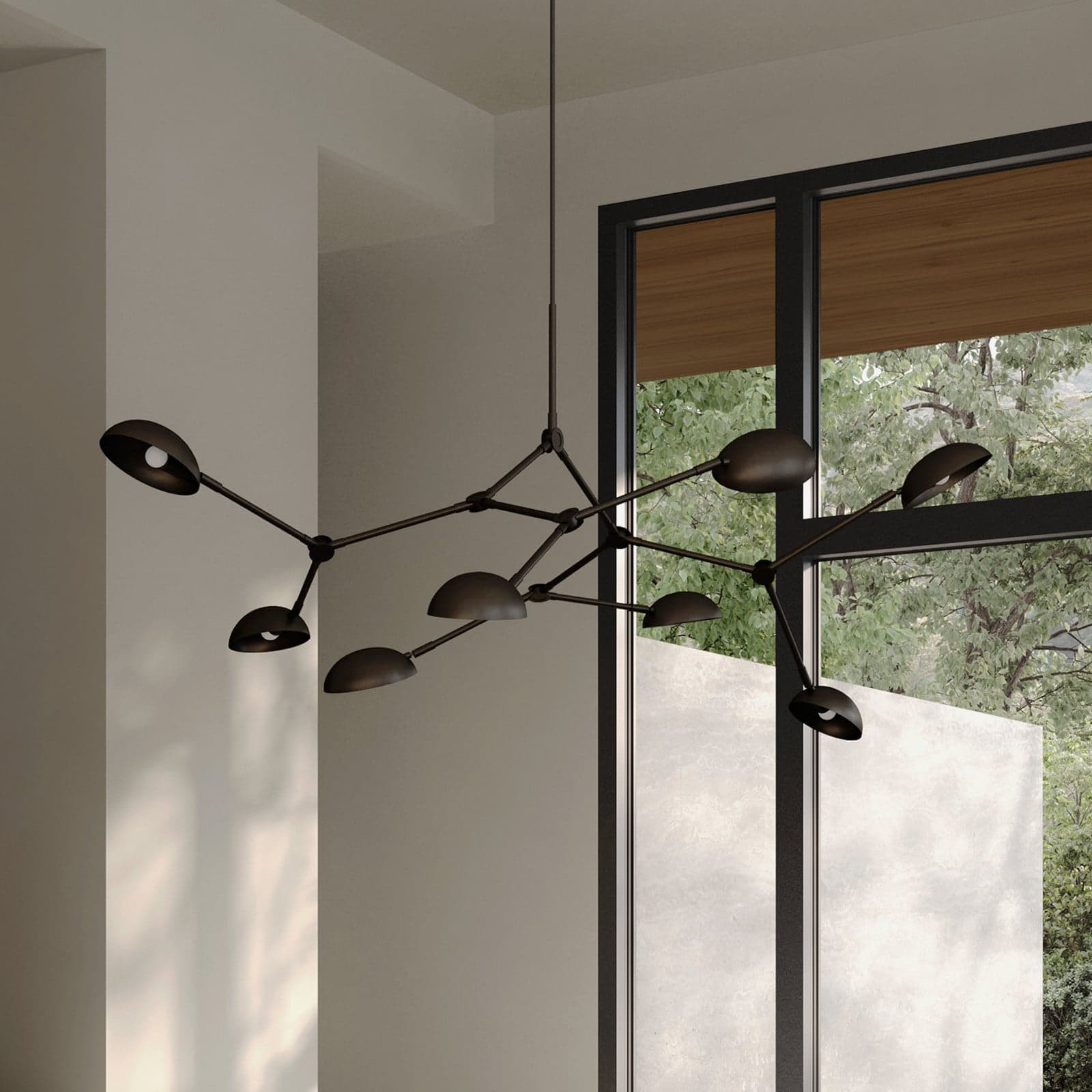 Drop lysekrone i bronse, 73 cm, 8 lyskilder, E14 – 101 Copenhagen - Stue - Design - Aluminium - Med flere lyskilder